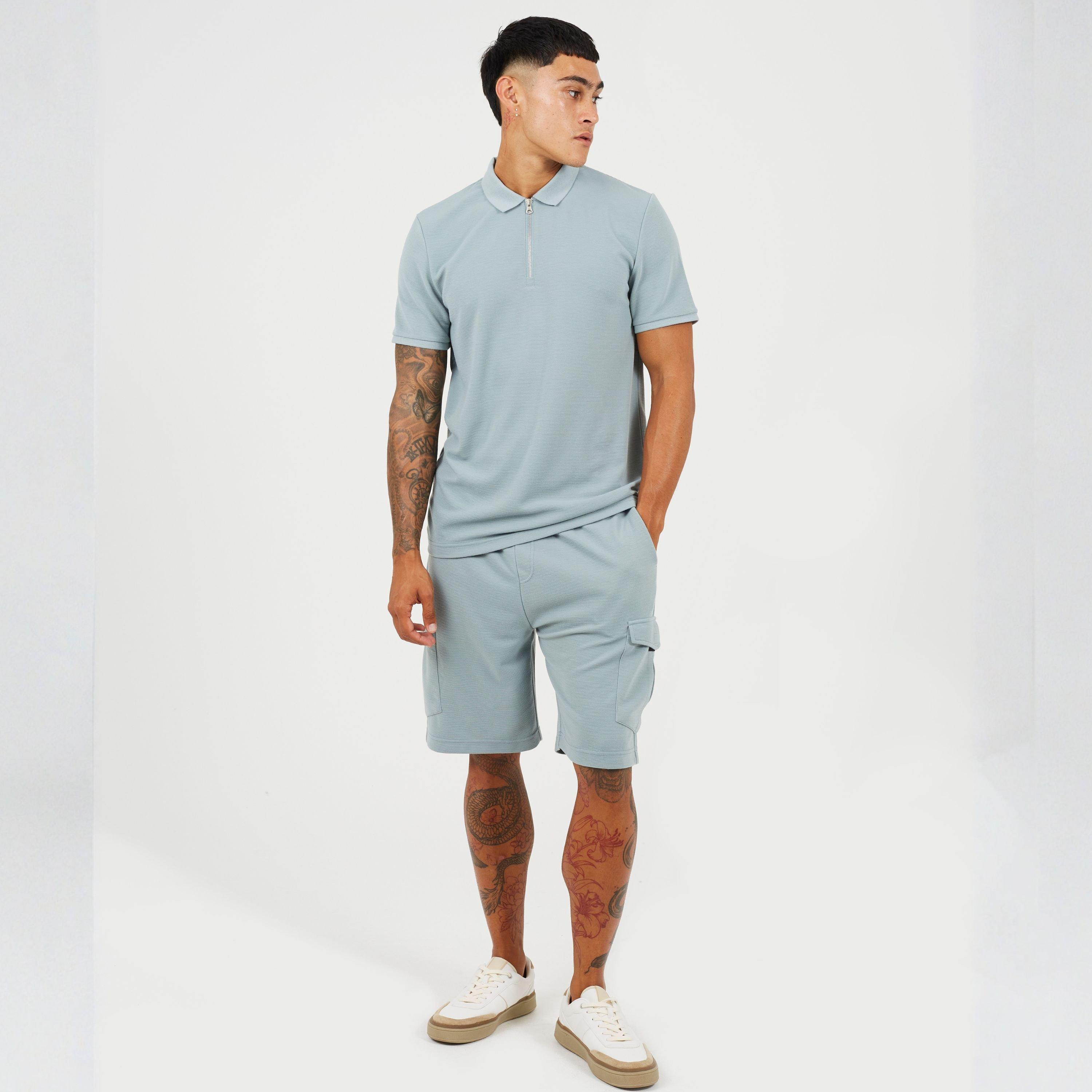 Enten-Ei-Blau - Brave Soul - Men's Cargo Shorts - 4