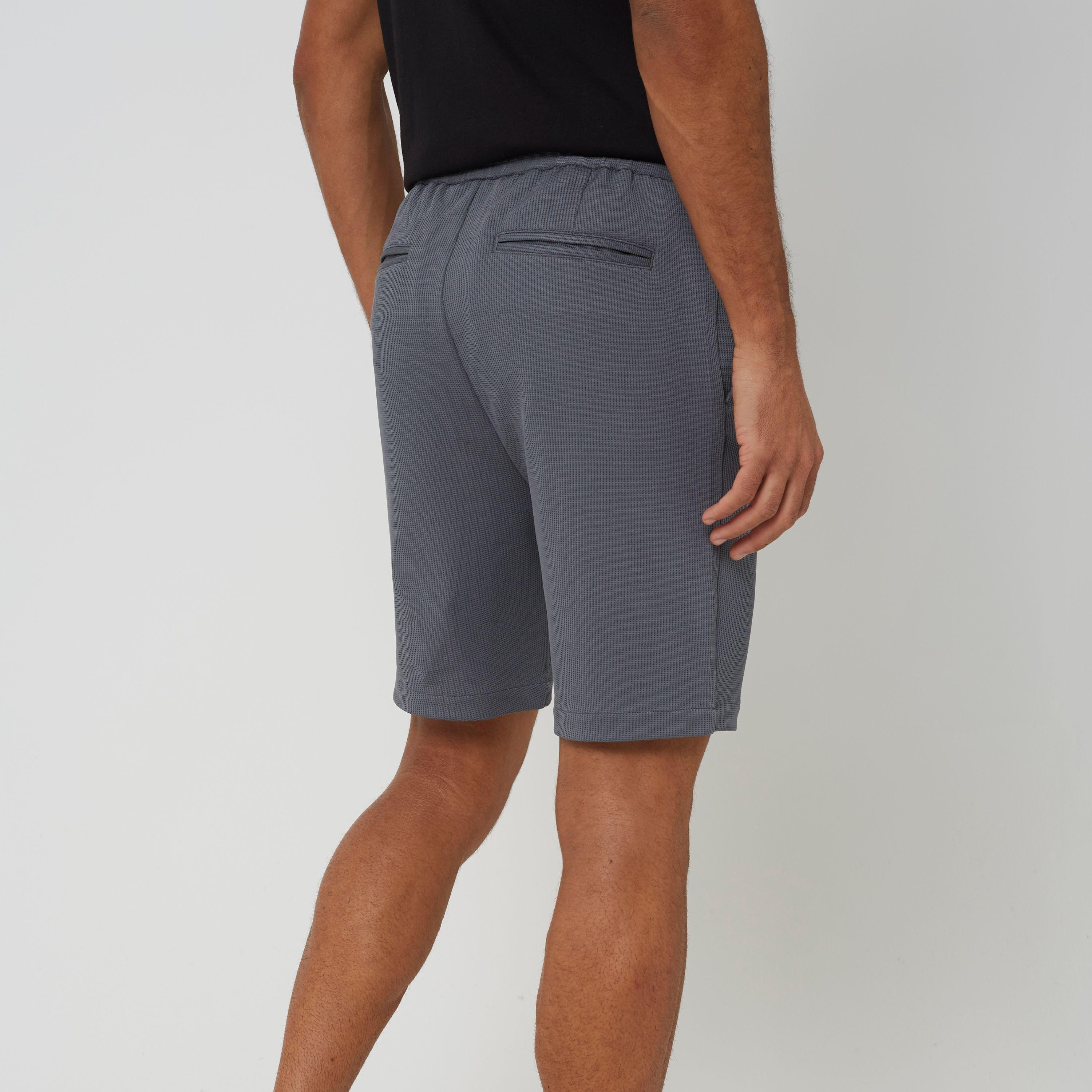 Gris foncé - Brave Soul - Men's Waffle Woven Tracksuit Shorts - 2