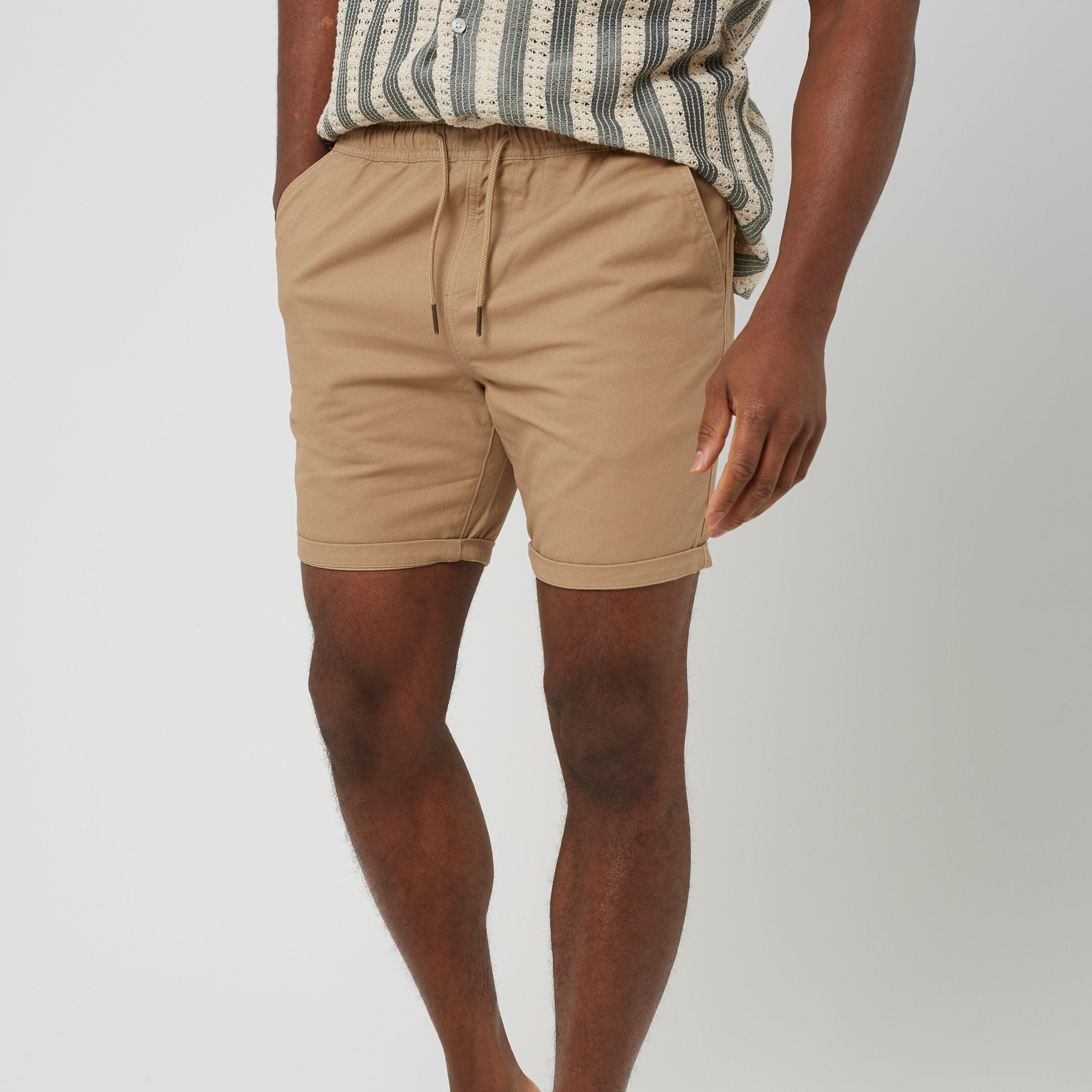 Sand - Brave Soul - Men's Cotton Twill Chino Shorts - 1