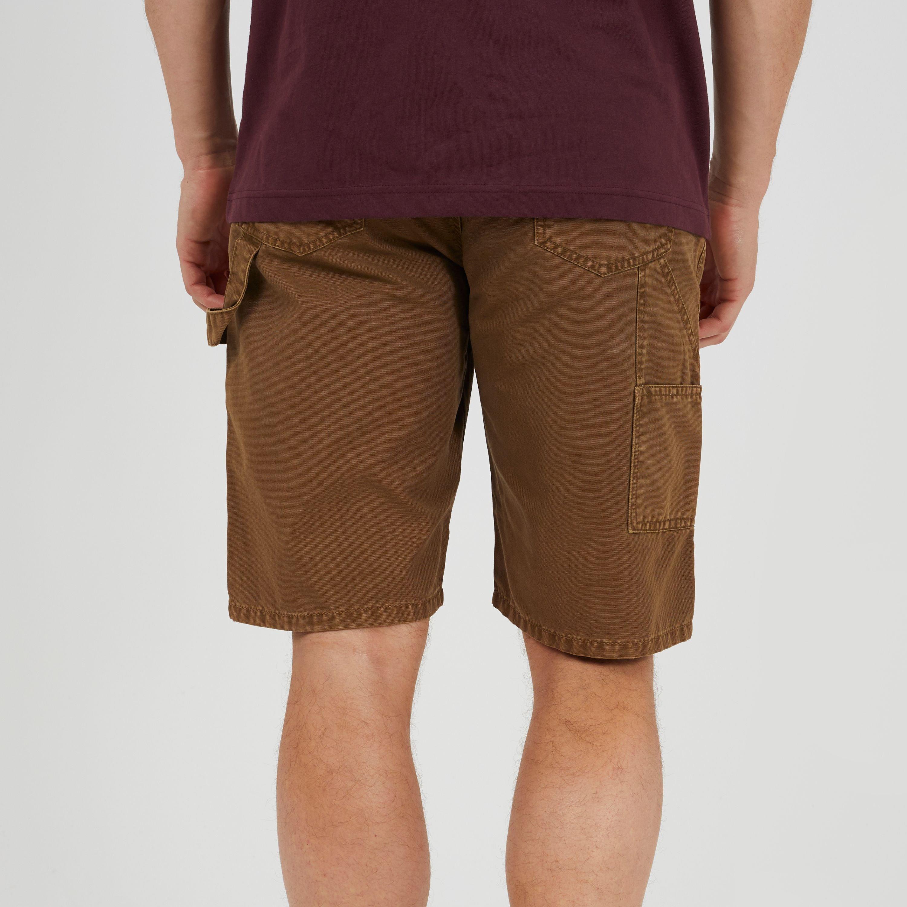 Marron - Brave Soul - Men's Loose Fit Carpenter Woven Tracksuit Shorts - 2