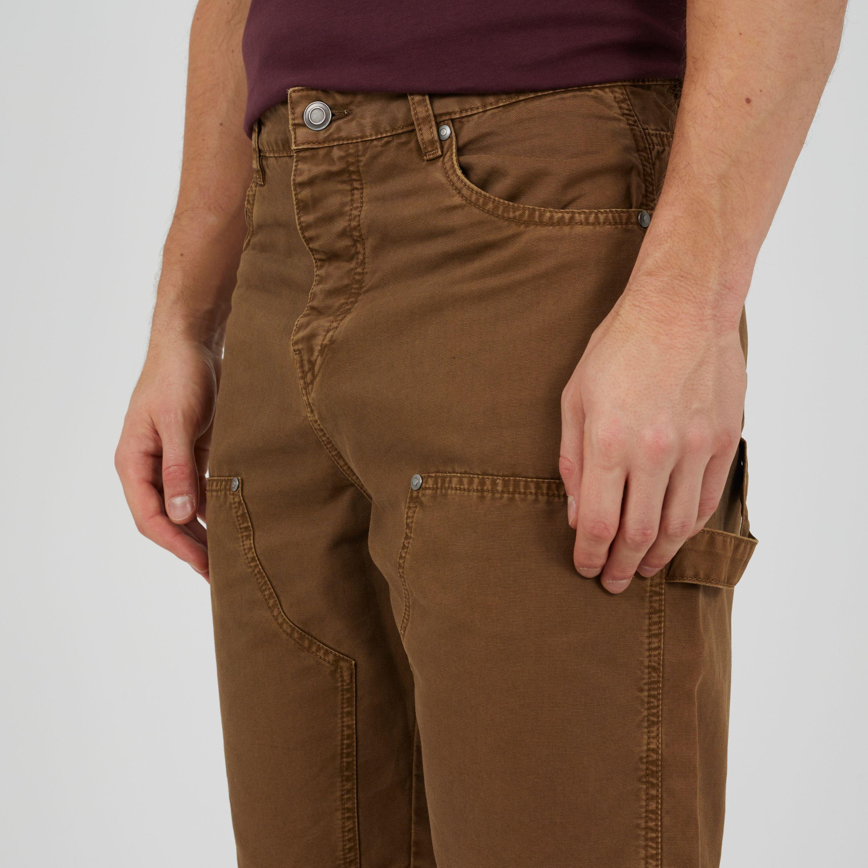 Marron - Brave Soul - Men's Loose Fit Carpenter Woven Tracksuit Shorts - 3