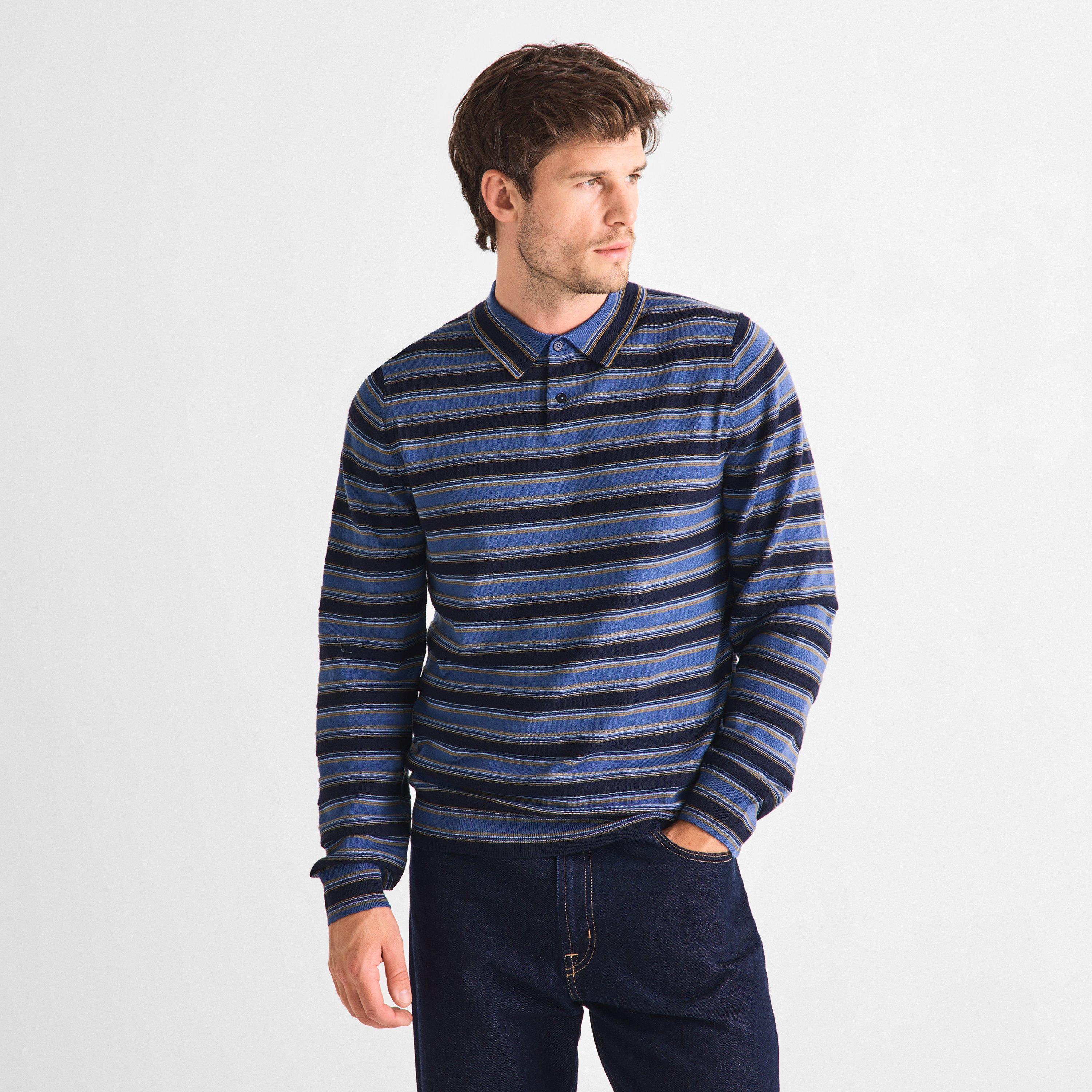 Blue 49 - PS Paul Smith - PS Stripe LS Knt Pol Sn64 - 3