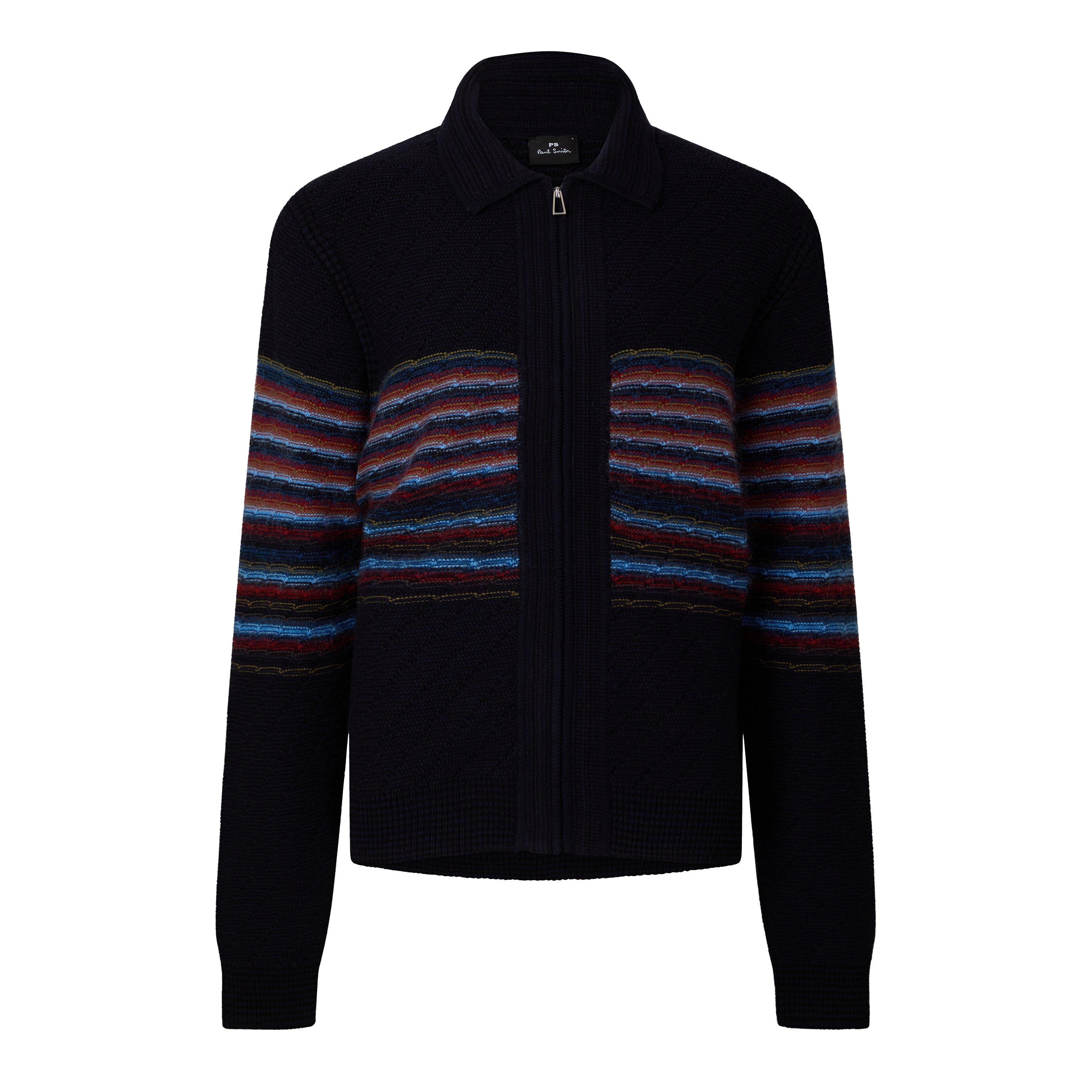 Navy 49 - PS Paul Smith - PS Stripe Mohair Car Sn64 - 1