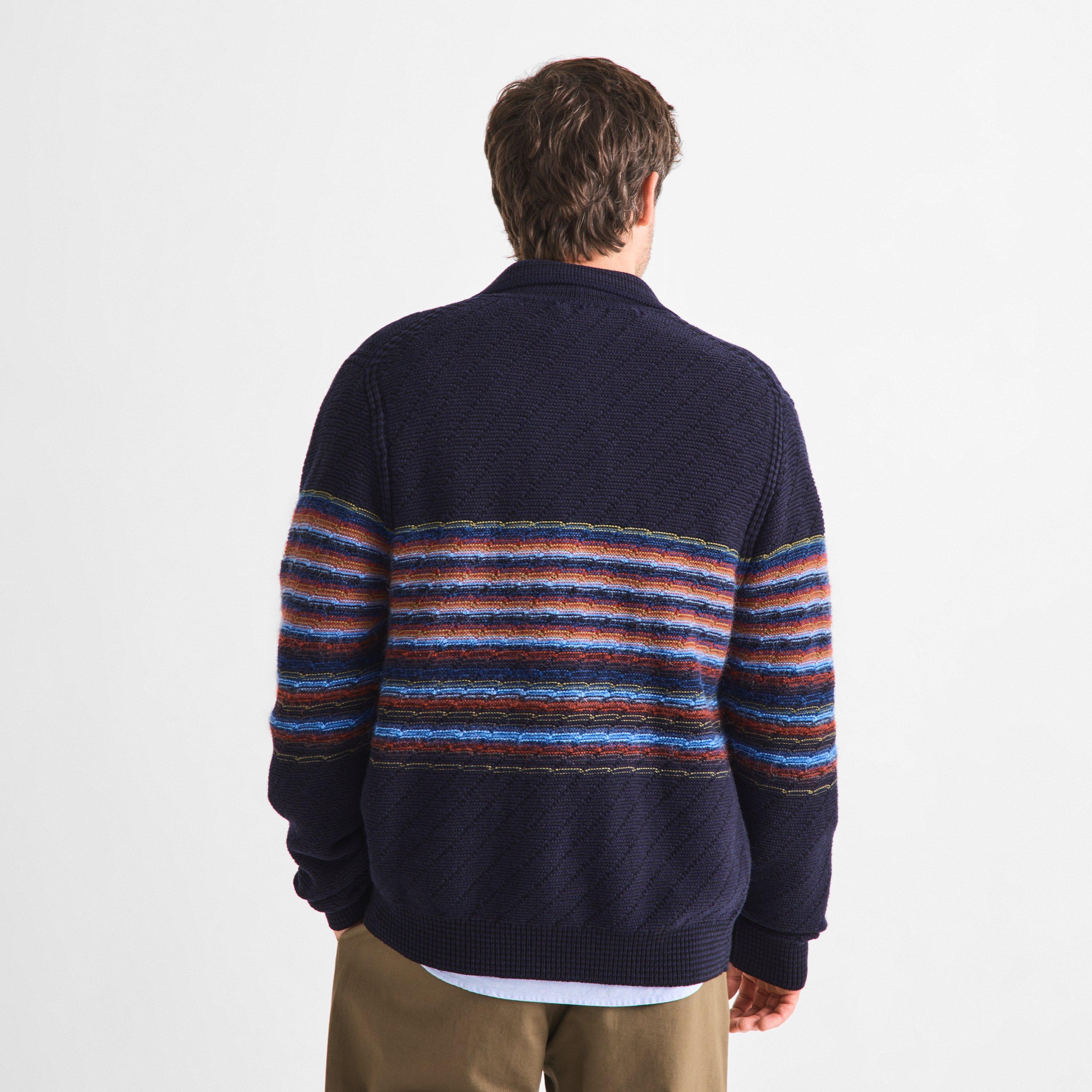 Navy 49 - PS Paul Smith - PS Stripe Mohair Car Sn64 - 4