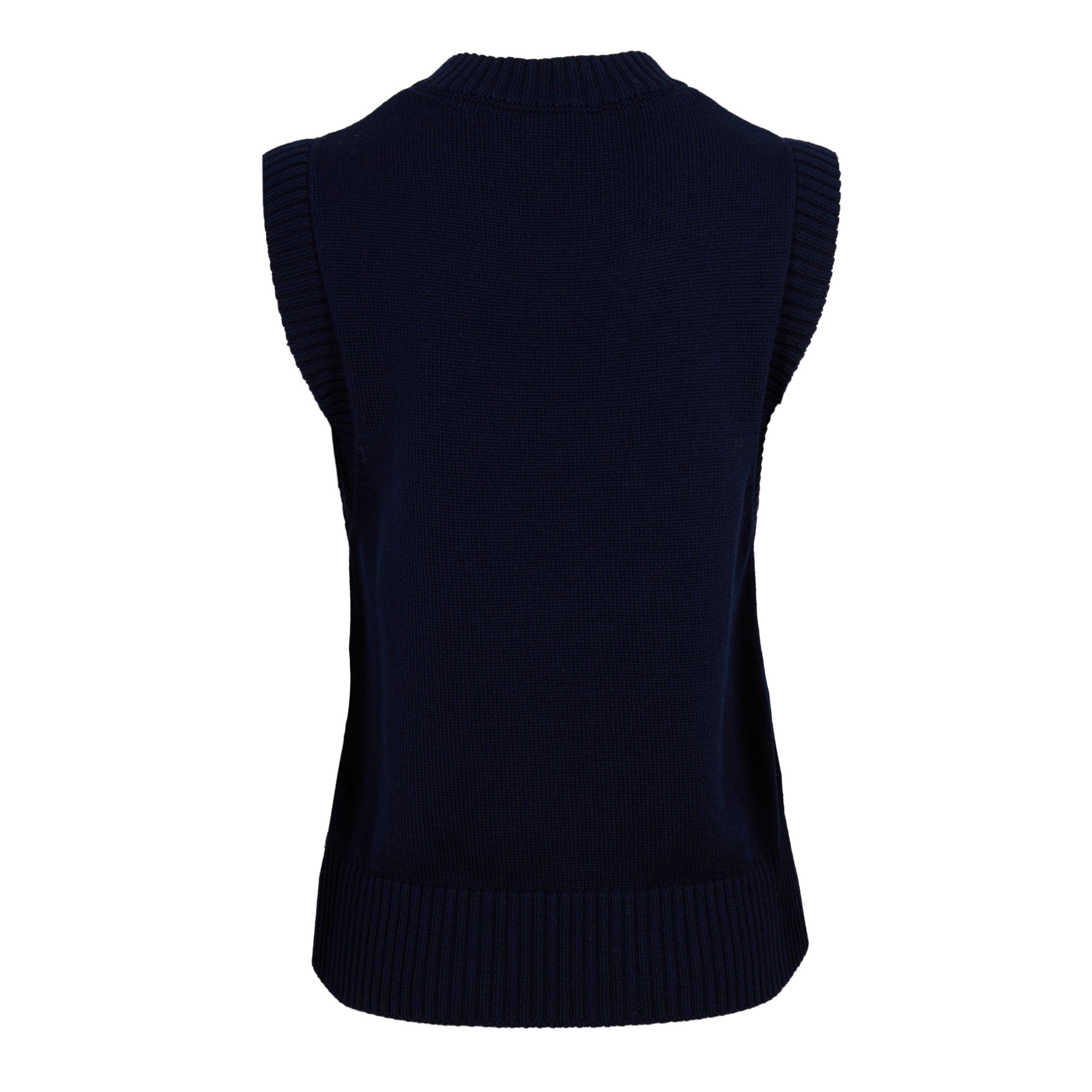 ENCRE/ECRU - Ami Paris - Women's Sweater Vest V-Neck Jumper - 2