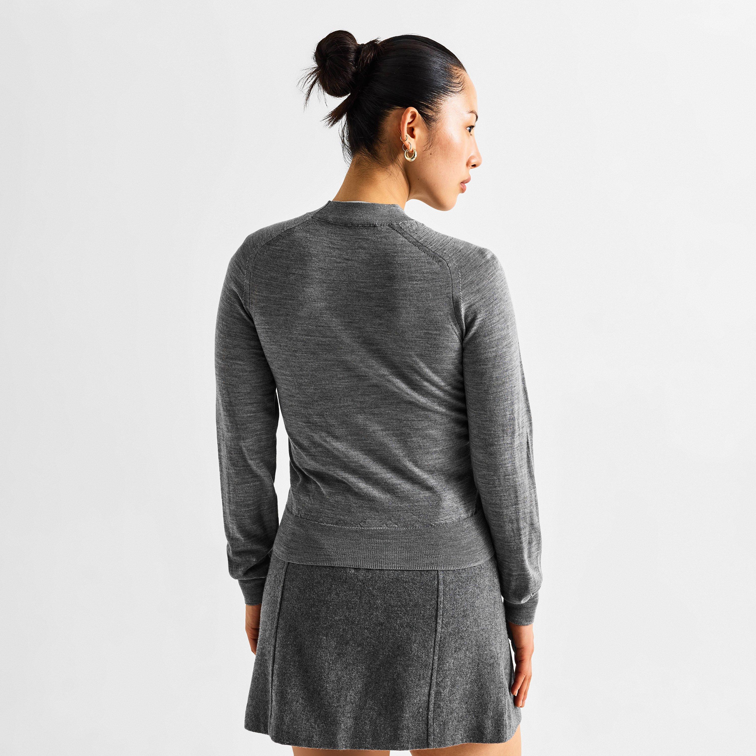 GRIS / NOIR - Ami Paris - Women's Crew Sweater Neck Jumper - 4