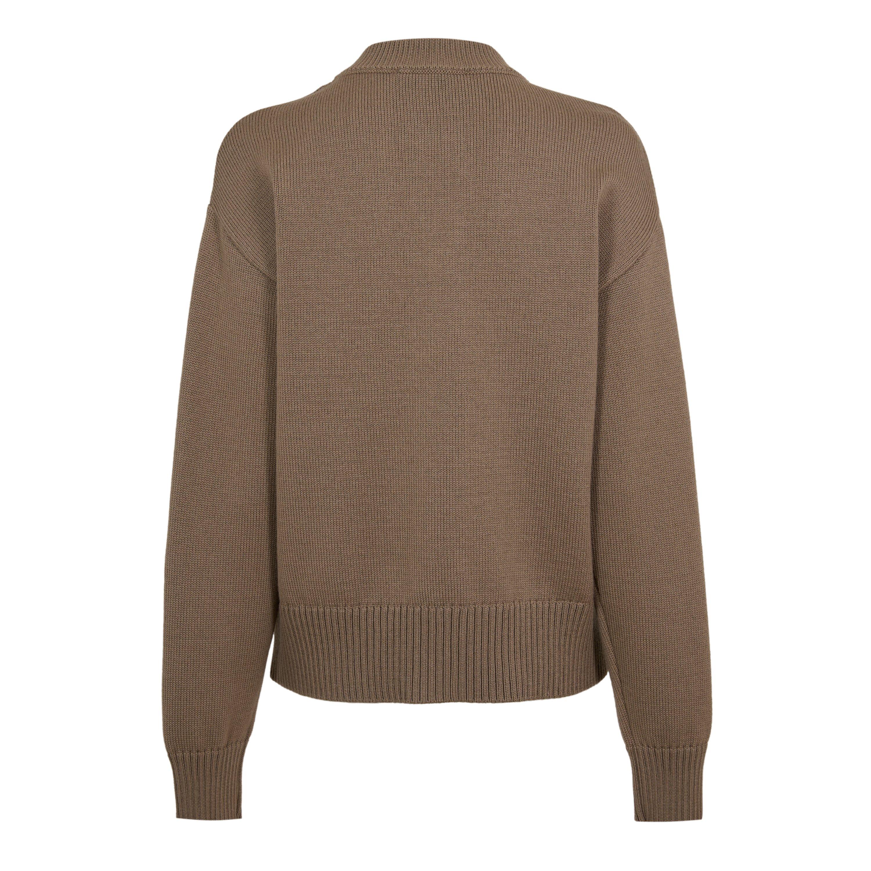 BEIGE/ECRU - Ami Paris - Women's Crew Cardigan - 2