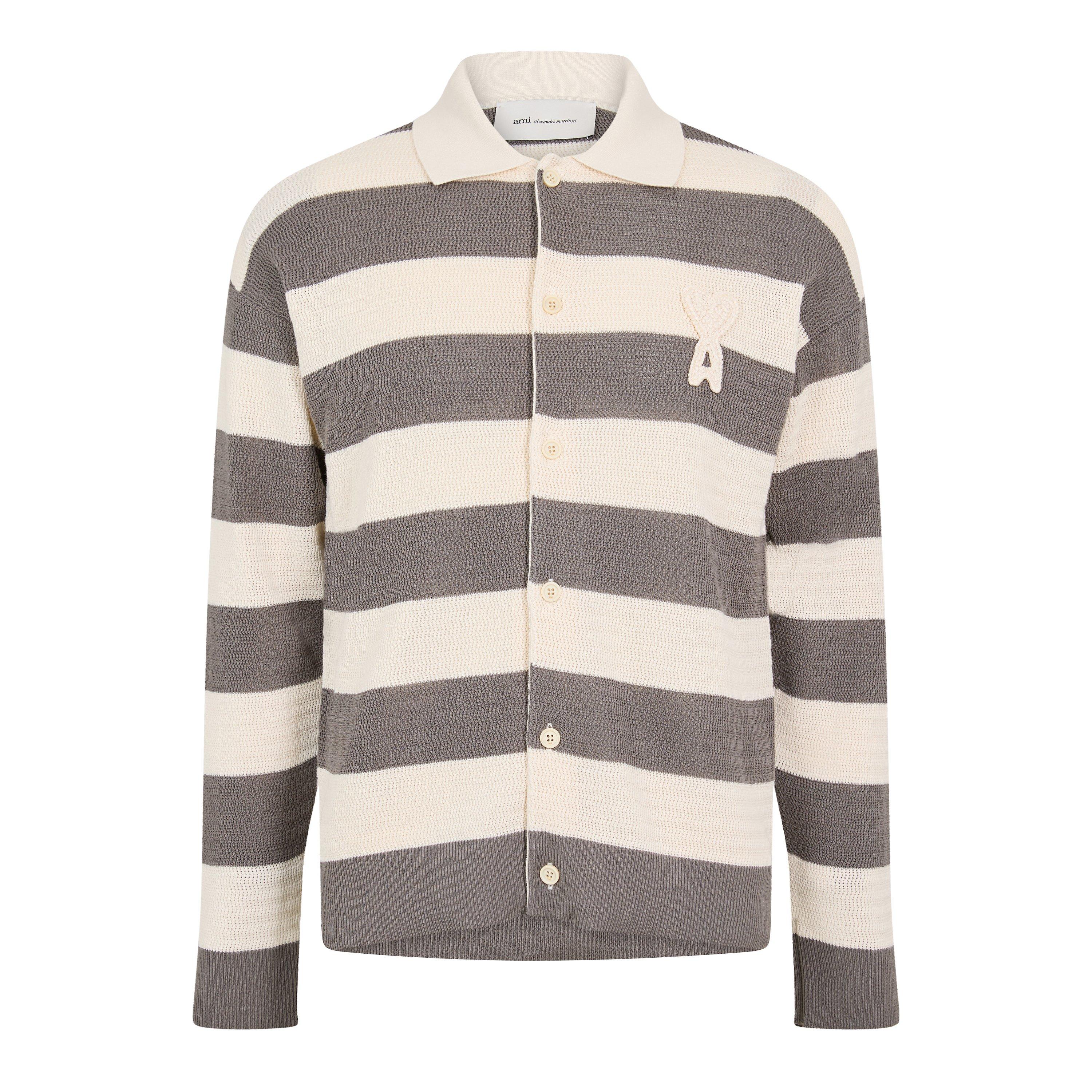 White/Carbon - Ami Paris - Men's ADC Patch Cardigan - 1