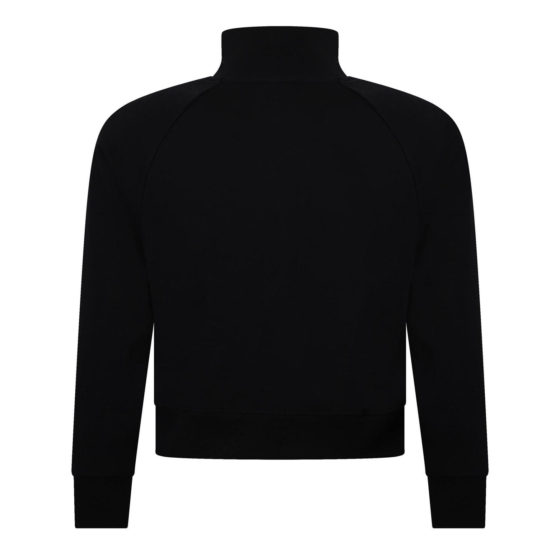 Black - DKNY - Half Zip Logo Pullover Sweatshirt - 2