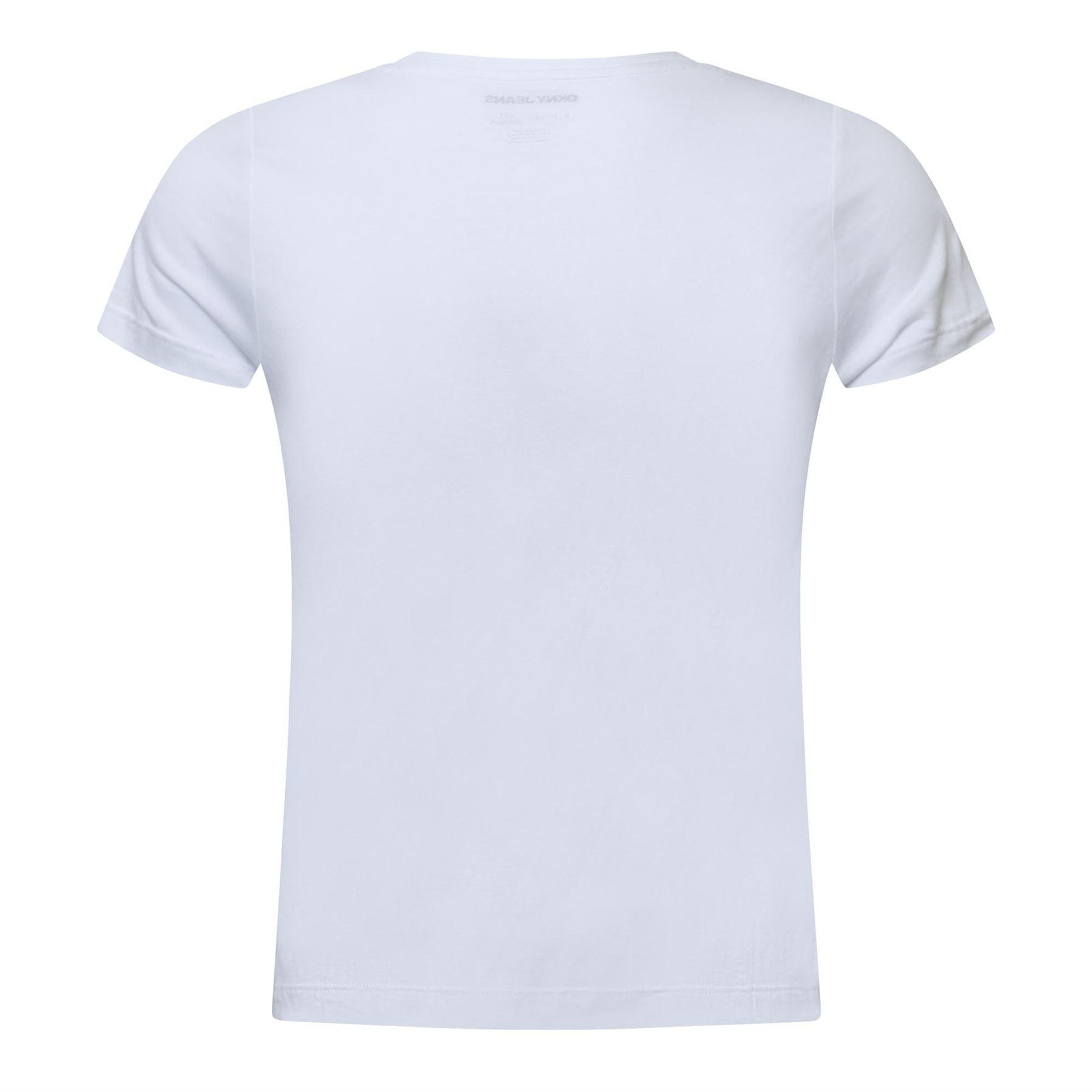 White Black - DKNY - Satin Embroidered T- Shirt - 2