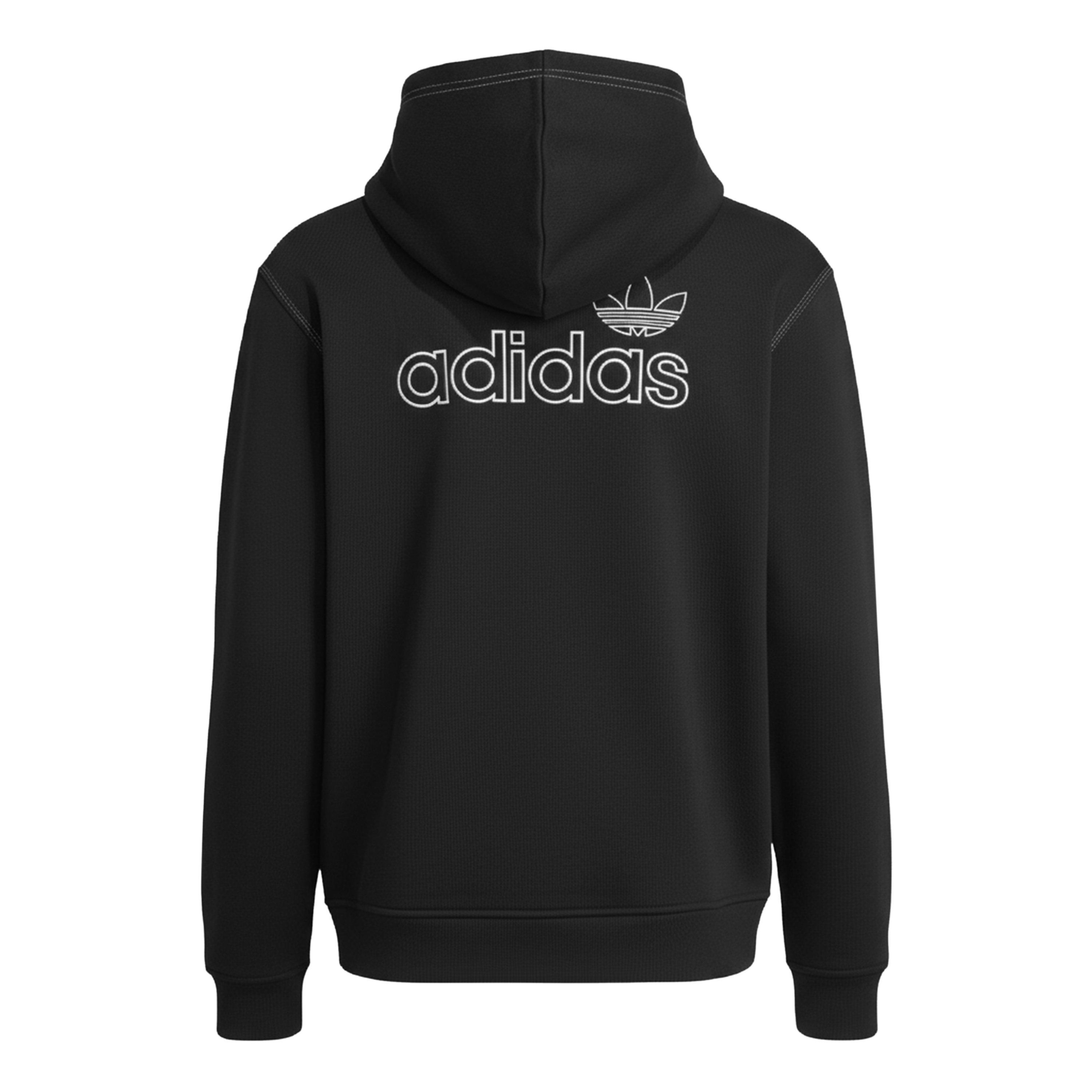 Black - adidas Originals - Script Hoodie - 2