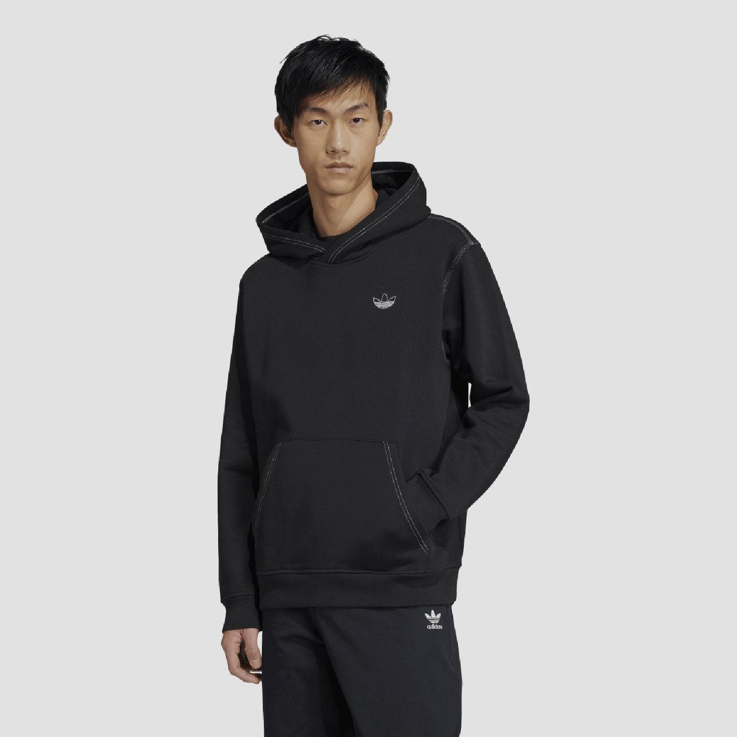 Black - adidas Originals - Script Hoodie - 3