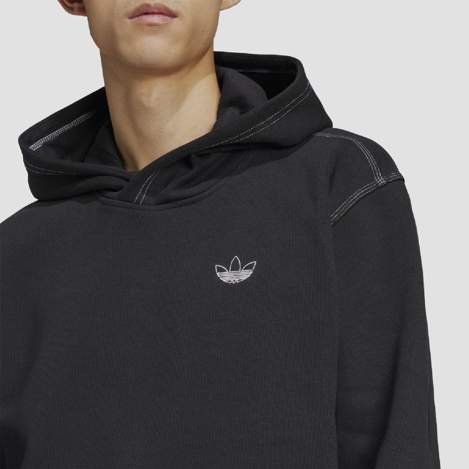 Black - adidas Originals - Script Hoodie - 6