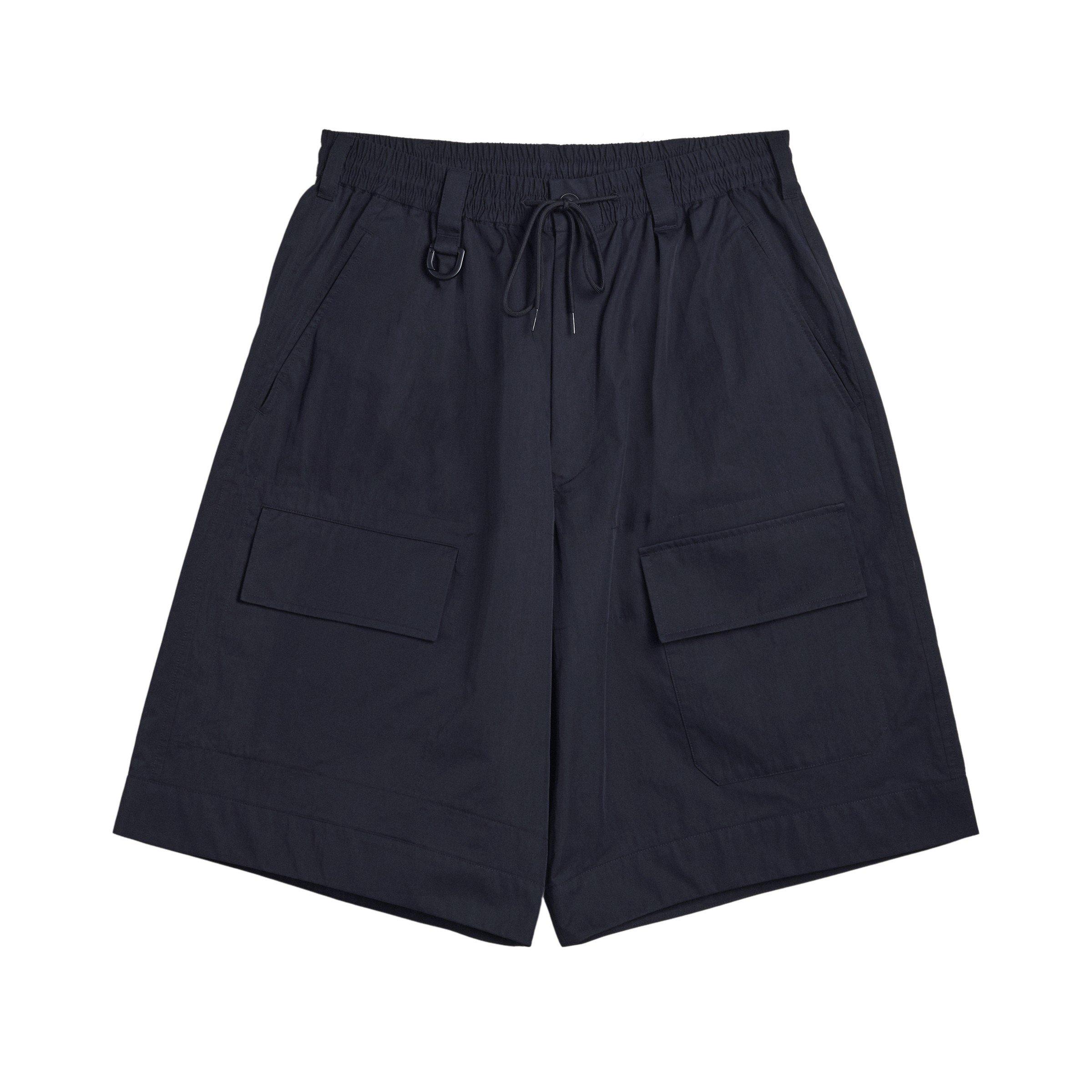 Black - Y3 - Men's Wide Woven Tracksuit Shorts - 1