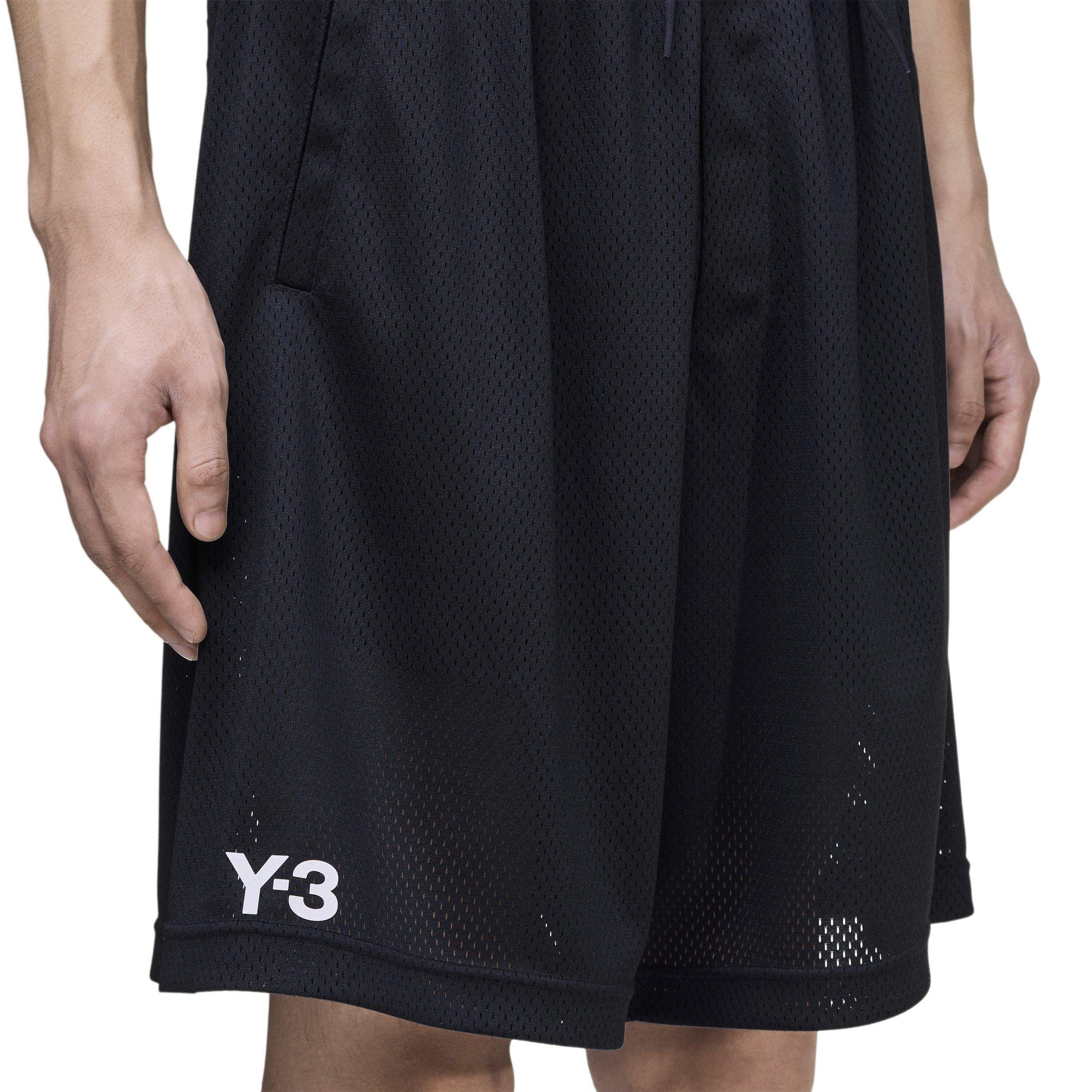 Black - Y3 - Men's Mesh Woven Tracksuit Shorts - 3