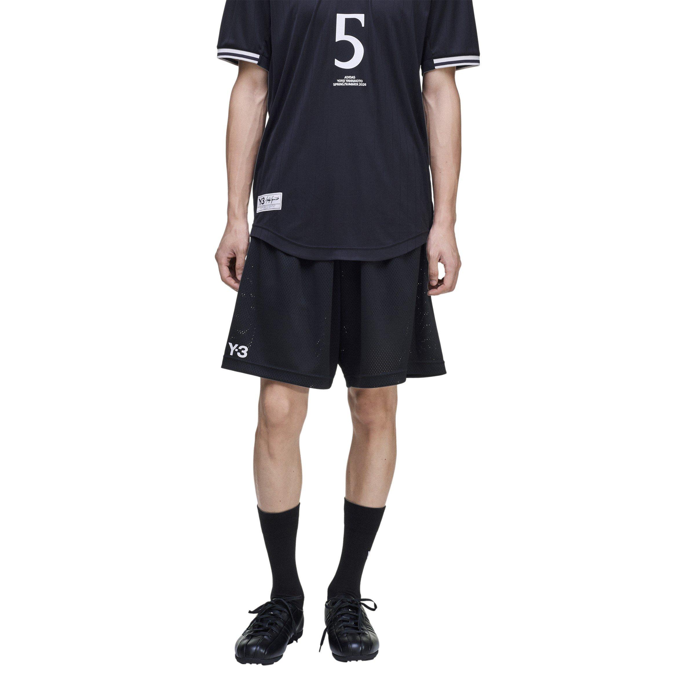 Black - Y3 - Men's Mesh Woven Tracksuit Shorts - 5