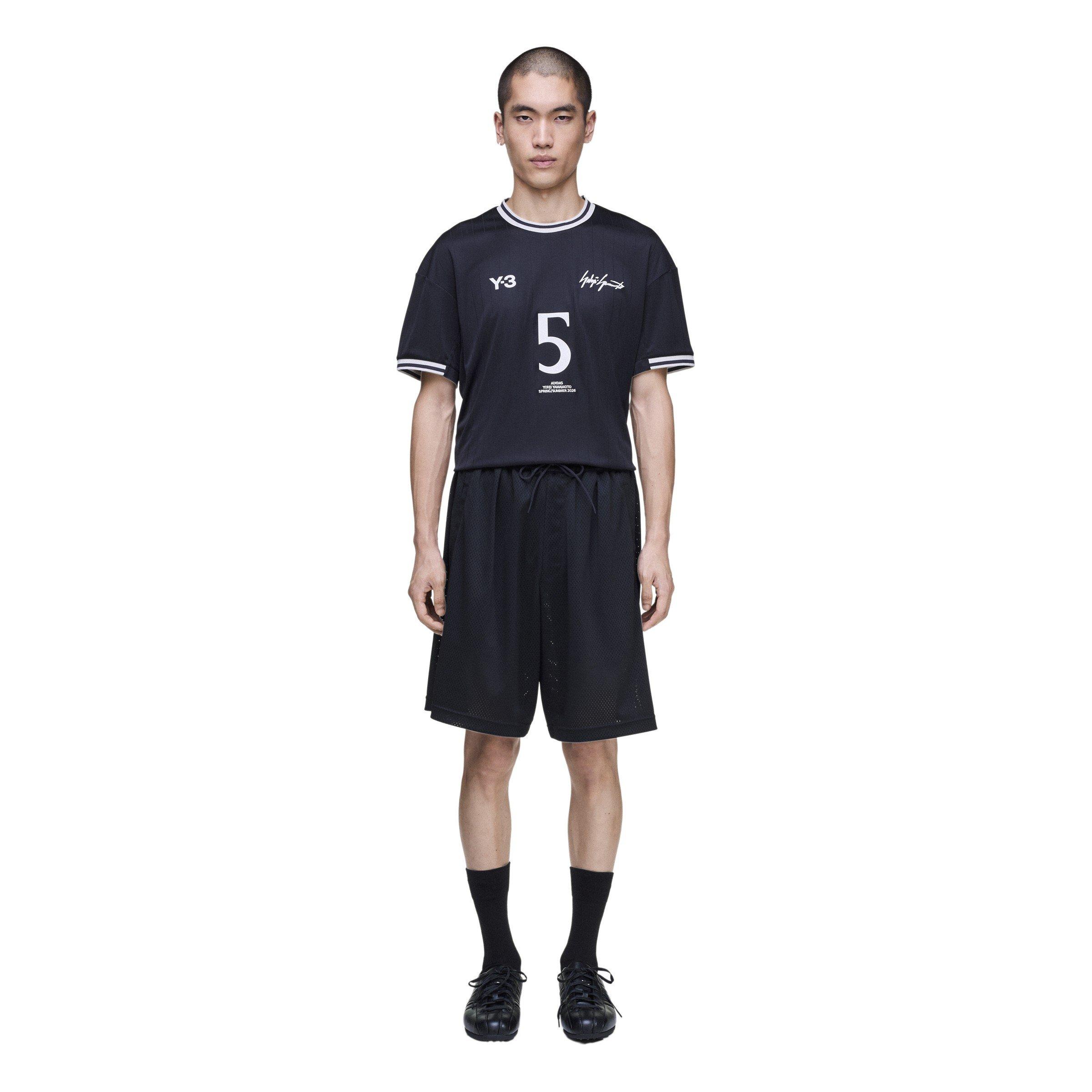 Black - Y3 - Men's Mesh Woven Tracksuit Shorts - 6