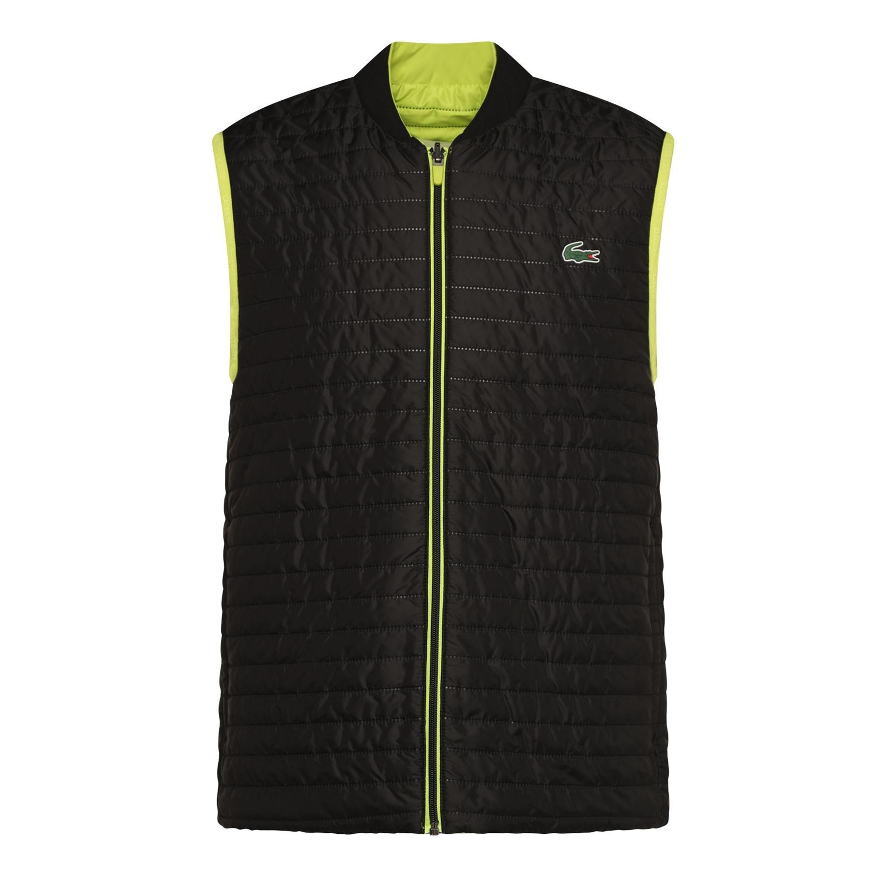 Black - Lacoste - Lightweight Reversible Padded Vest - 1