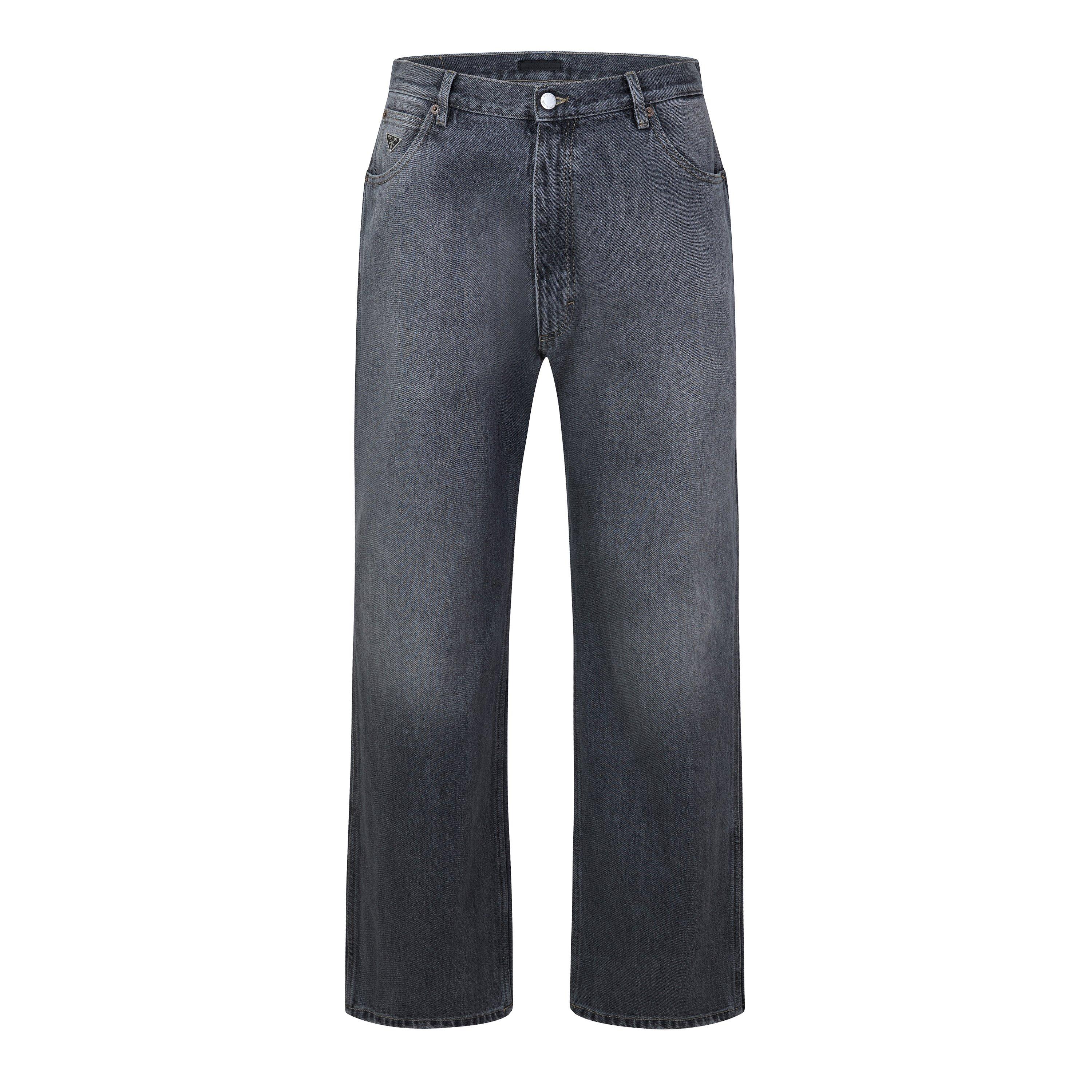 Black - Prada - Prada Wide Jean Sn64 - 1