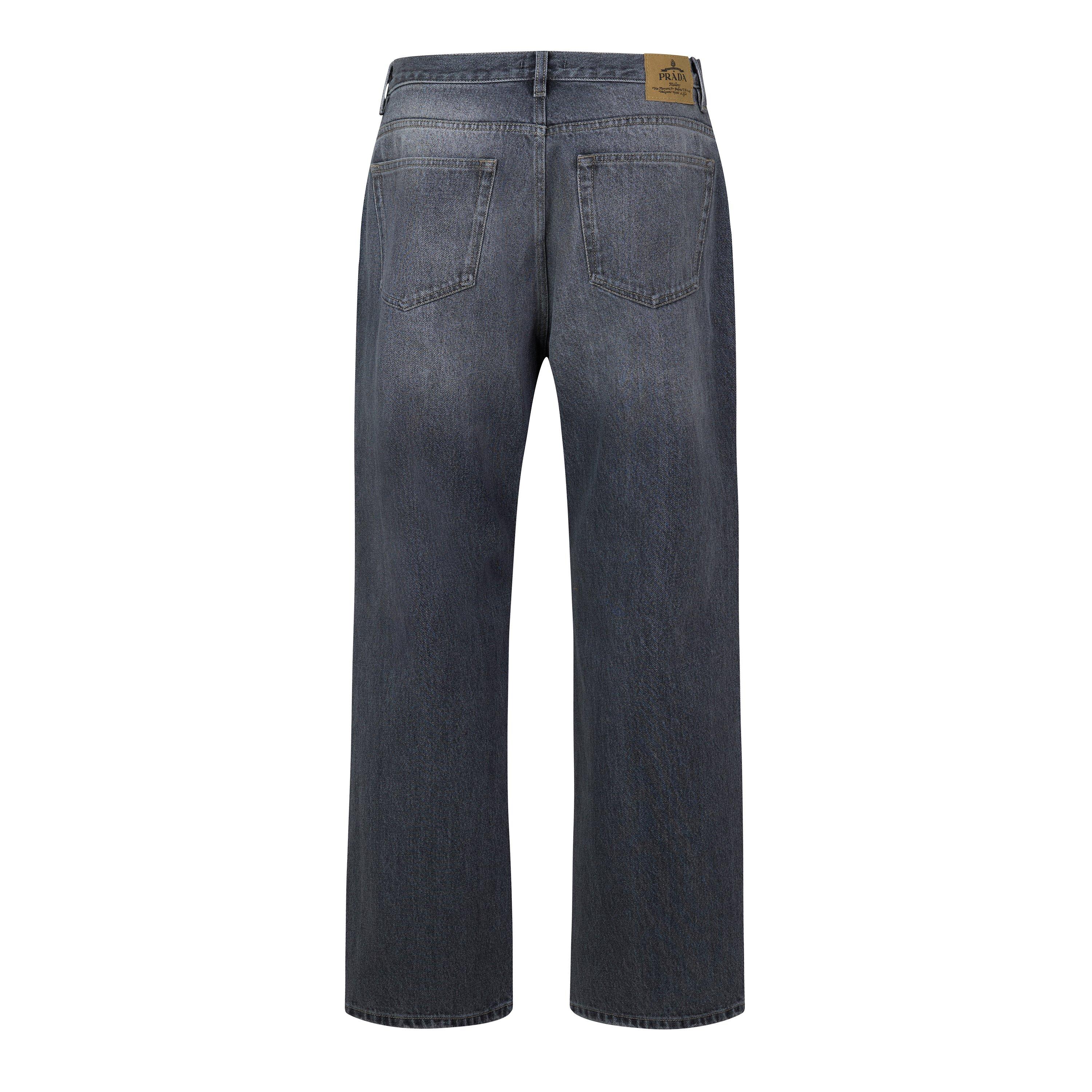 Black - Prada - Prada Wide Jean Sn64 - 2