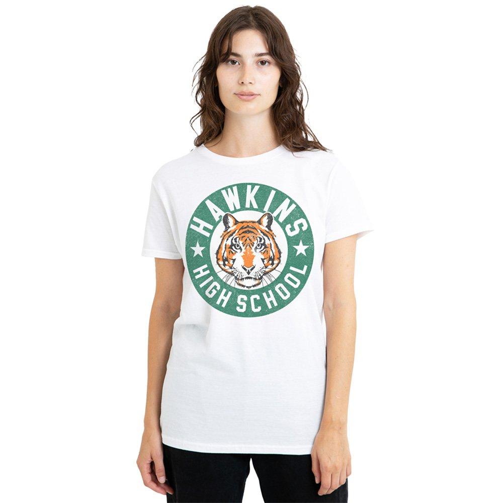 White - Stranger Things - Stranger Things Hawkins High Badge T Shirt White - 1