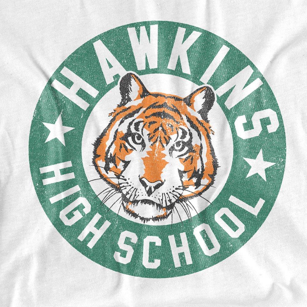 White - Stranger Things - Stranger Things Hawkins High Badge T Shirt White - 2