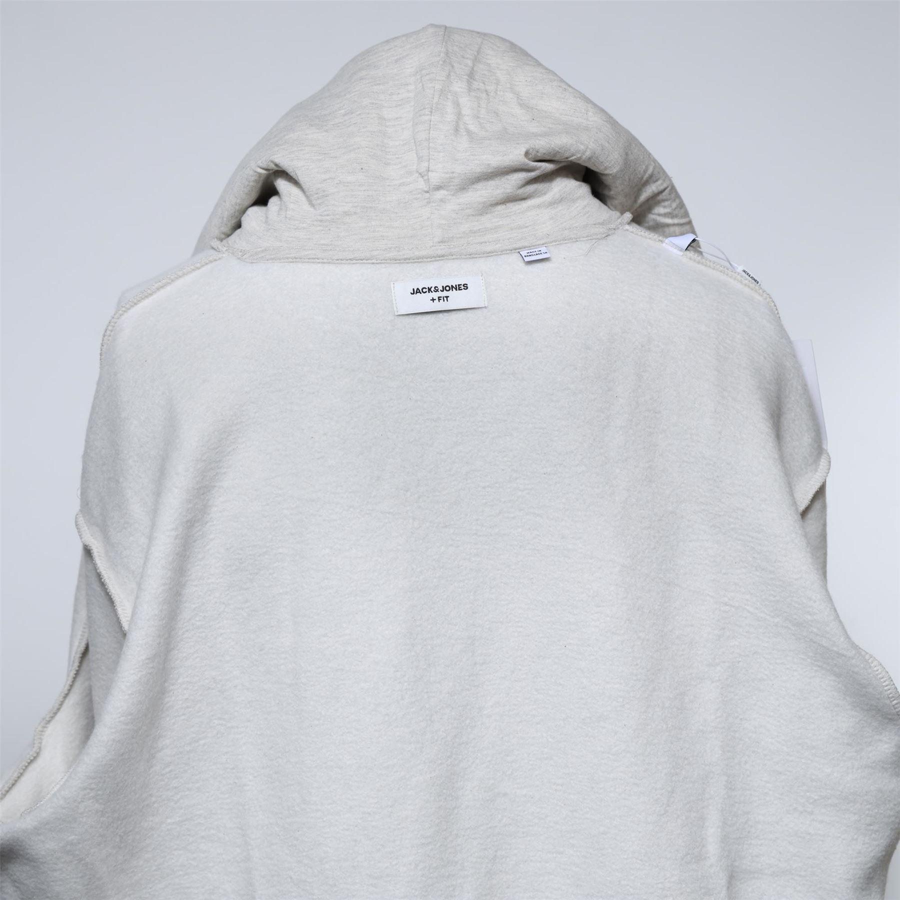 White - Jack and Jones - Plus Size Logo Hoodie - 3