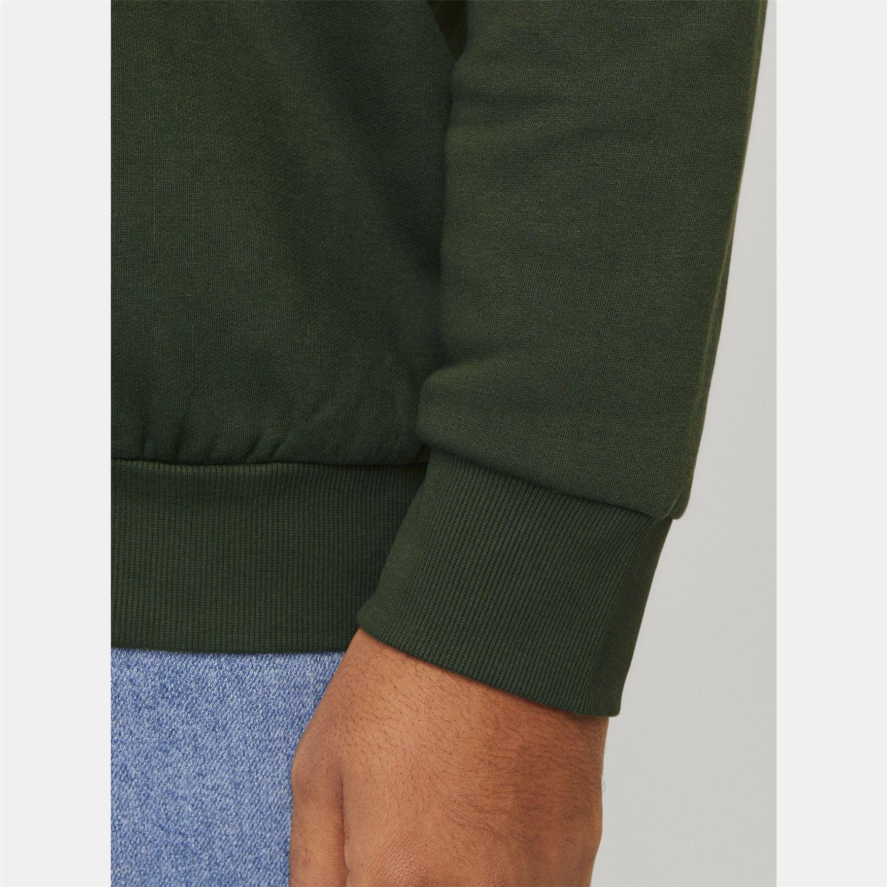 Green - Jack and Jones - Plus Size Logo Hoodie - 5