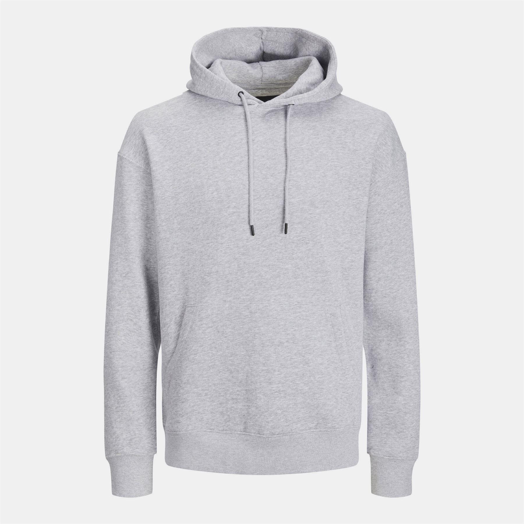 Grey - Jack and Jones - Plus Size Bradley Hoodie - 1