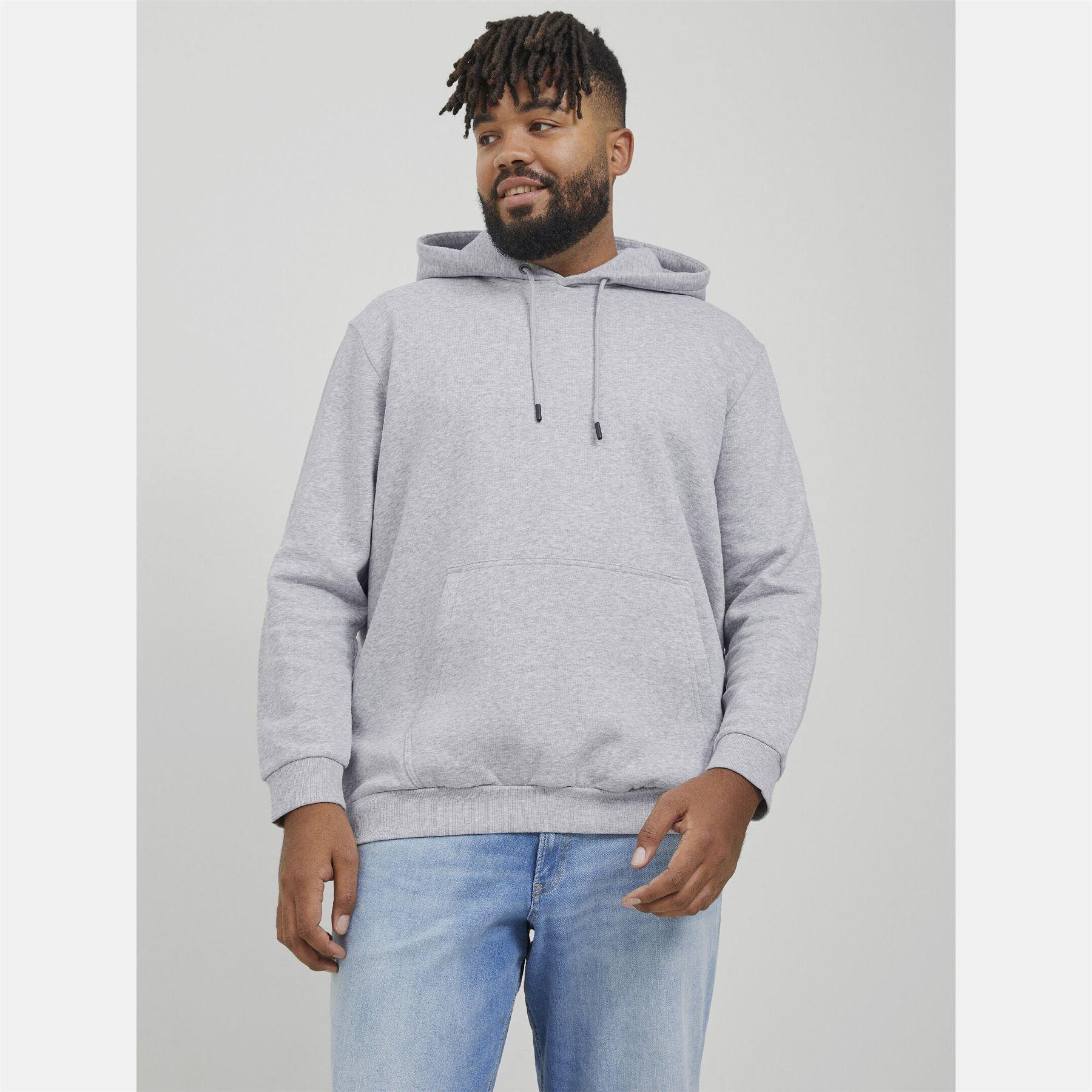 Grey - Jack and Jones - Plus Size Bradley Hoodie - 3