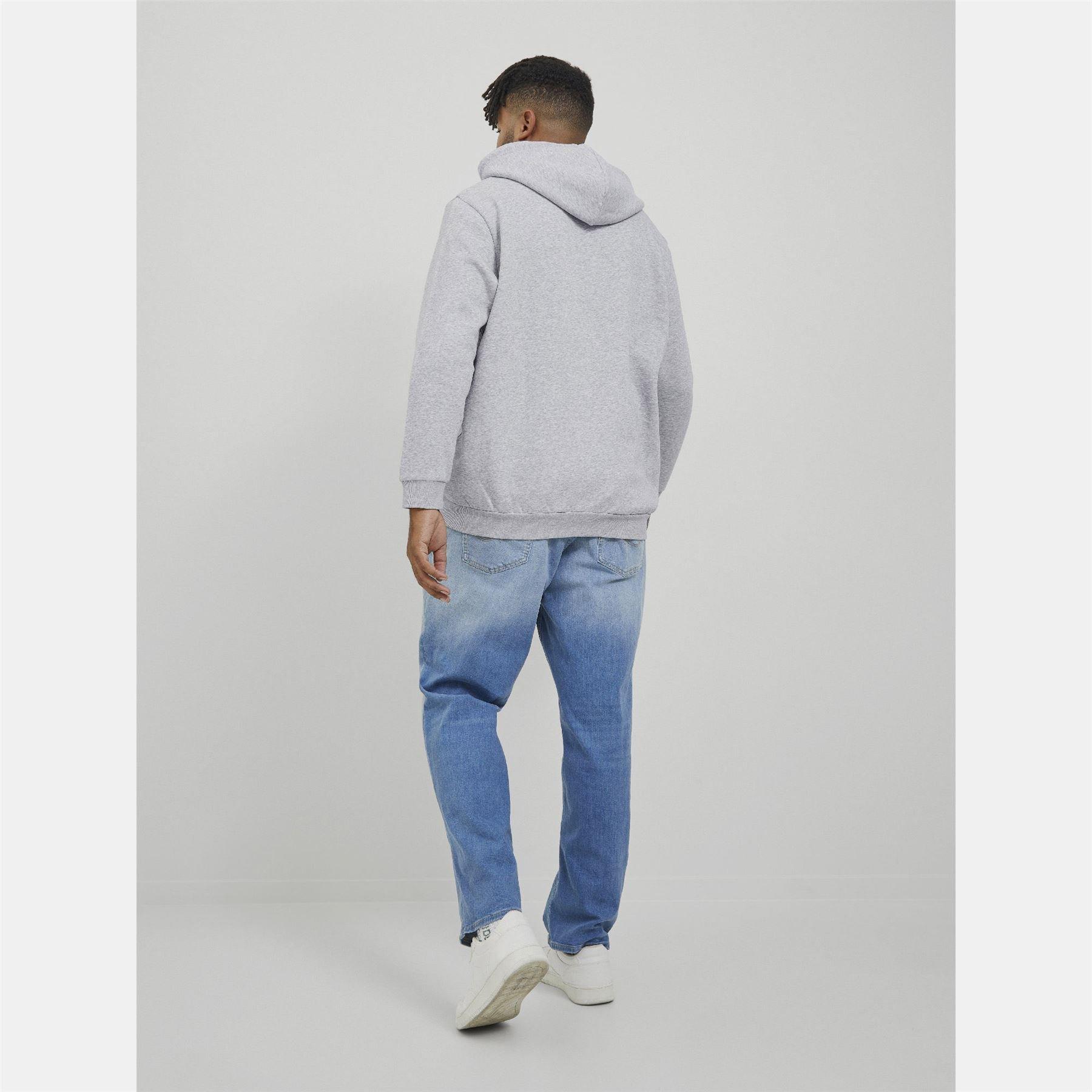 Grey - Jack and Jones - Plus Size Bradley Hoodie - 4