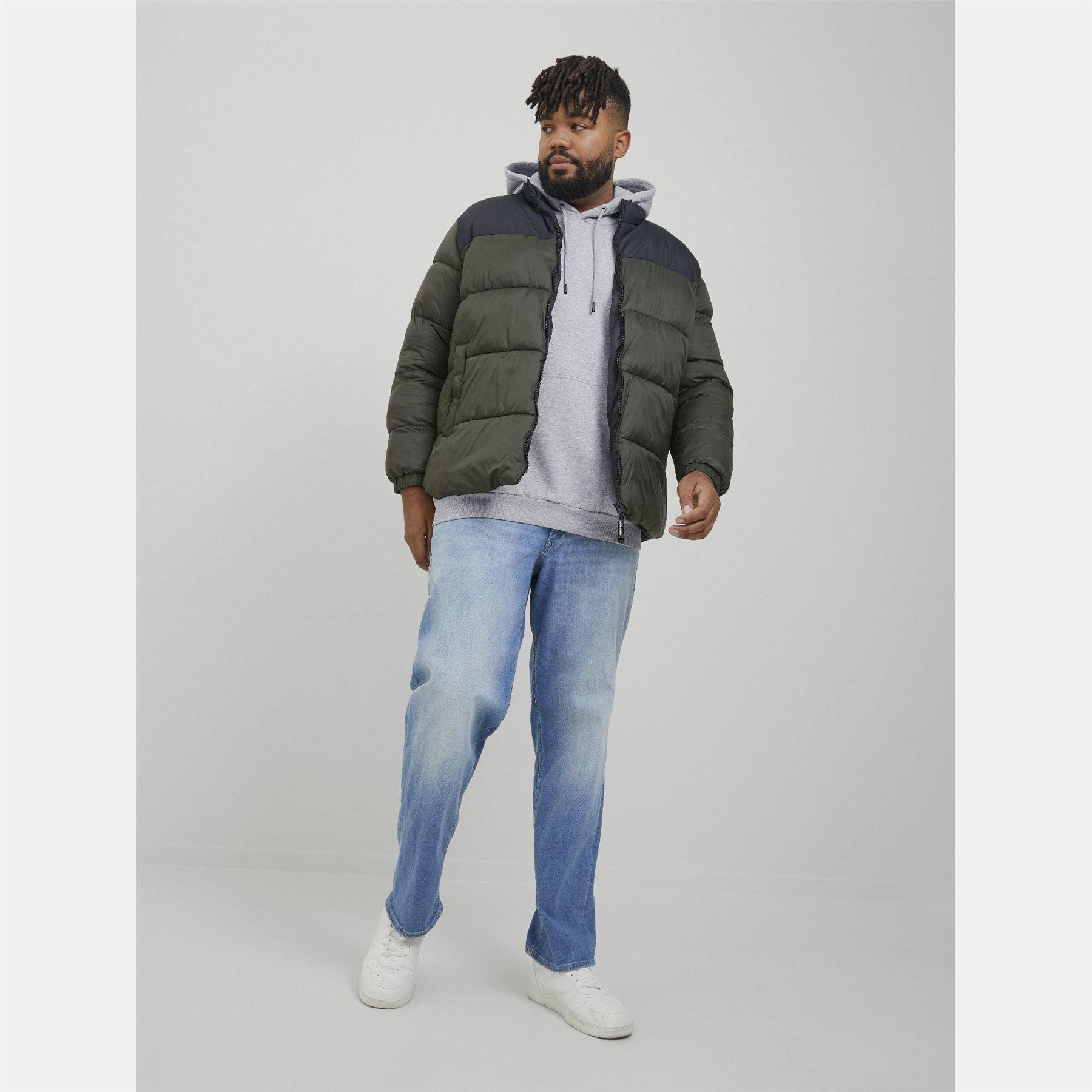 Grey - Jack and Jones - Plus Size Bradley Hoodie - 5