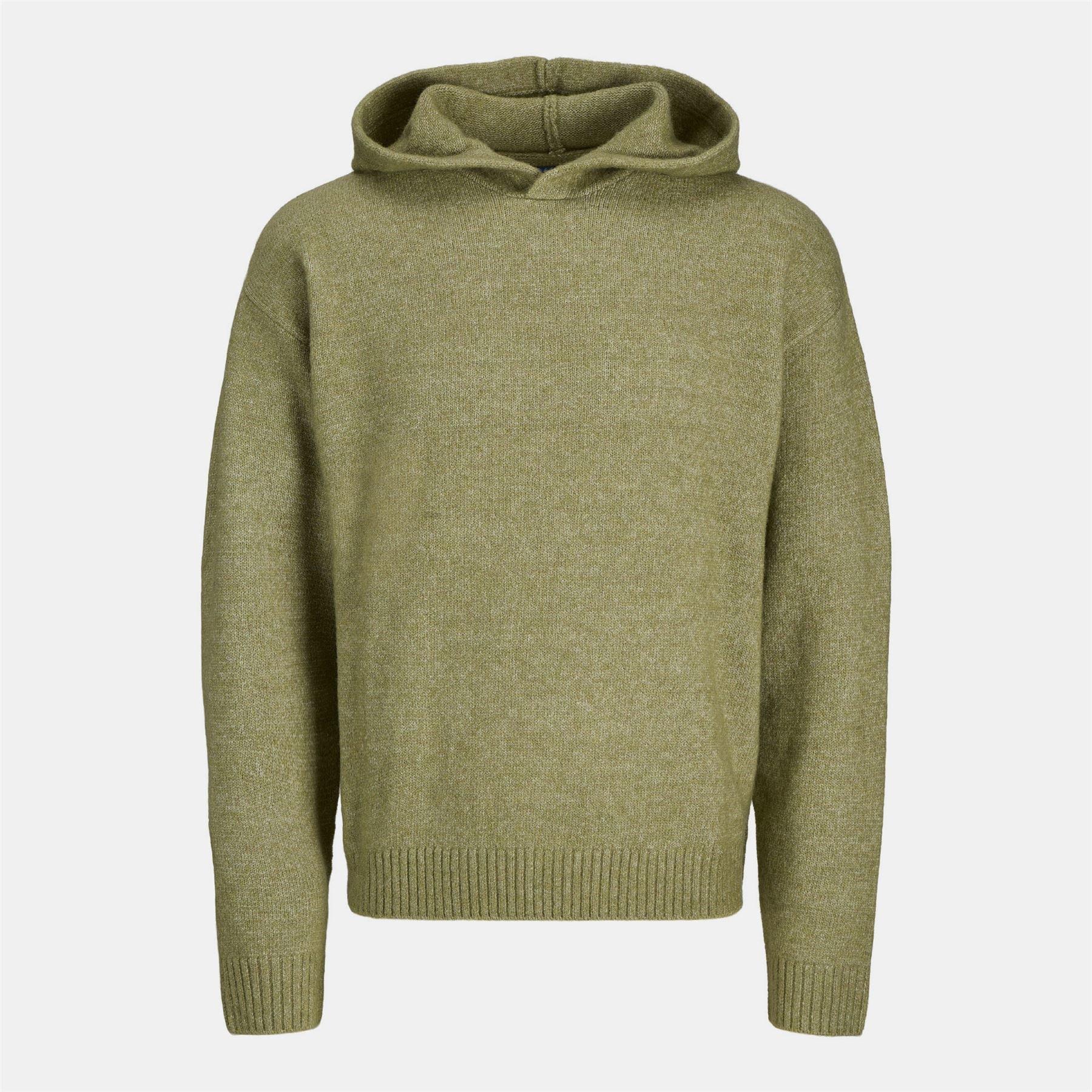 Green - Jack and Jones - Ollie Knitted Hoodie - 1