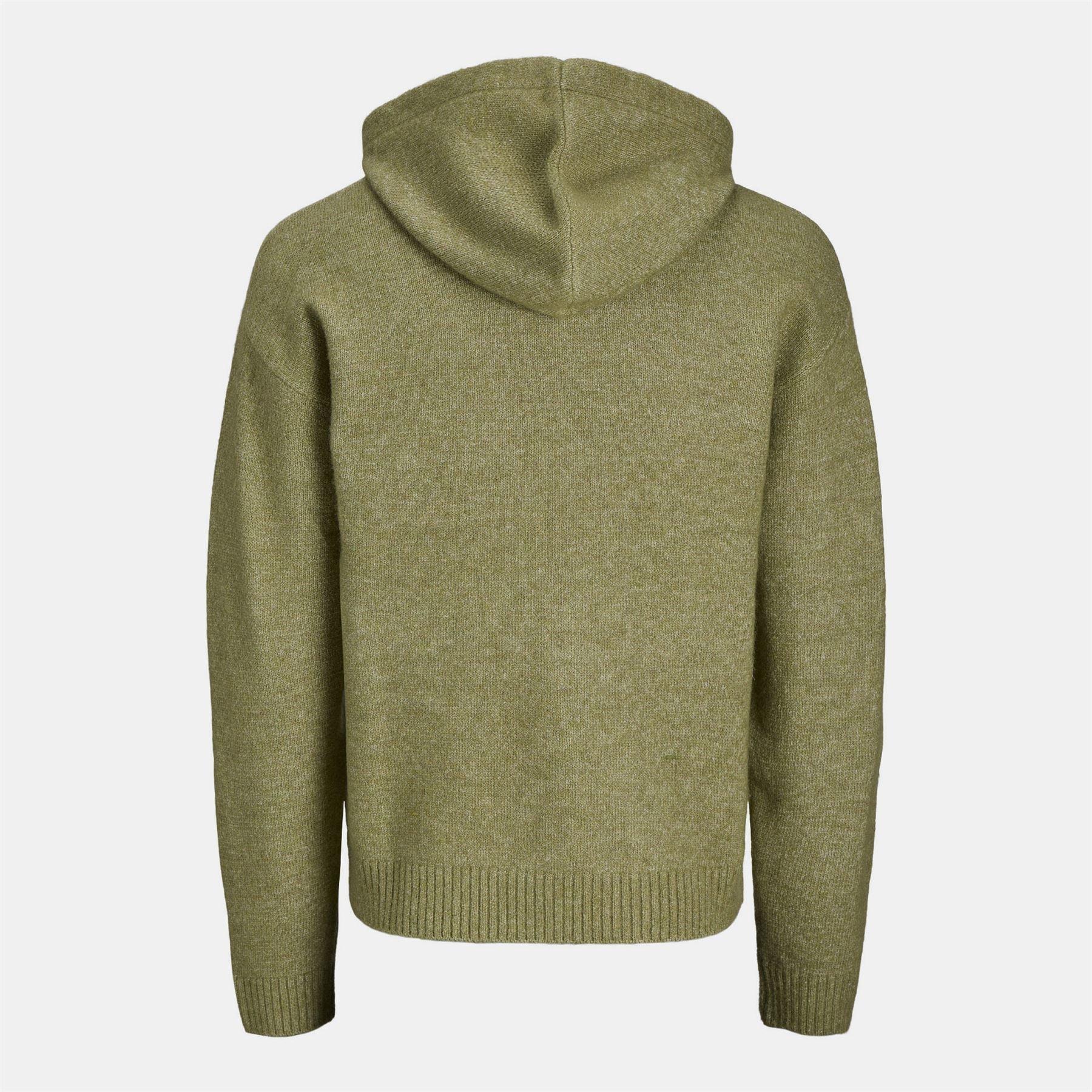 Green - Jack and Jones - Ollie Knitted Hoodie - 2