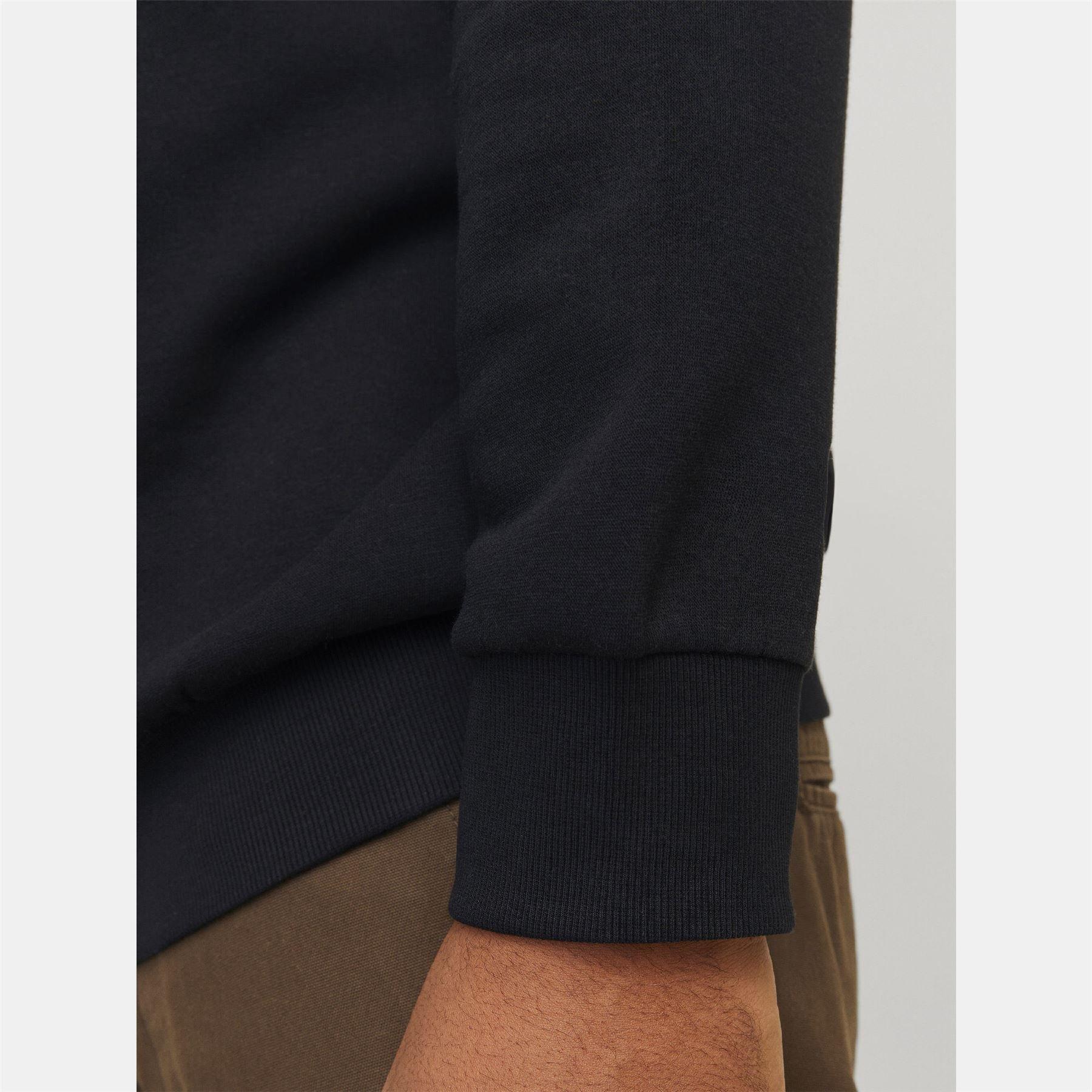 Black - Jack and Jones - Plus Size Logo Hoodie - 5