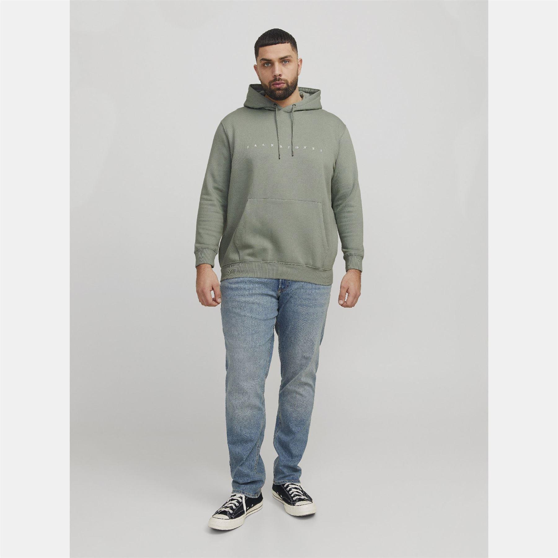 Green - Jack and Jones - Plus Size Star Hoodie - 4