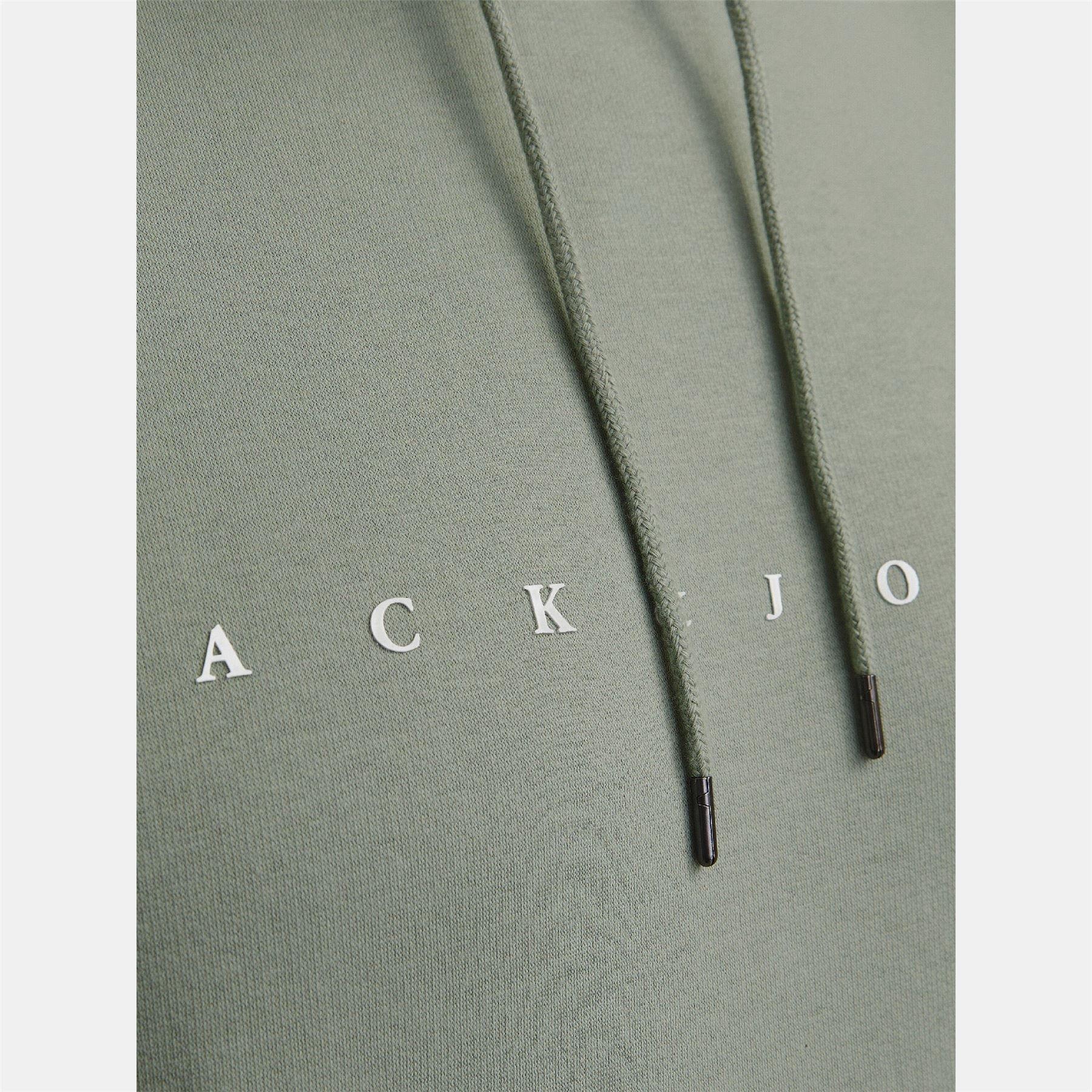 Green - Jack and Jones - Plus Size Star Hoodie - 5