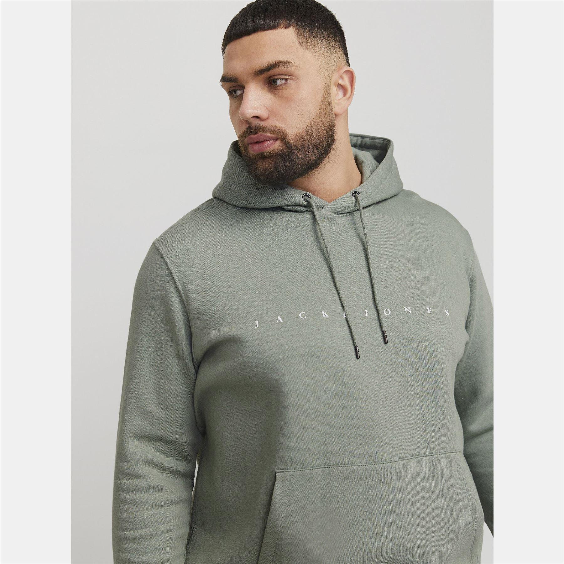 Green - Jack and Jones - Plus Size Star Hoodie - 7