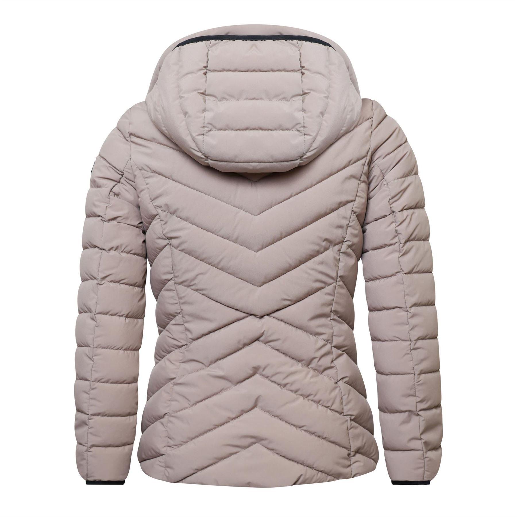 Beige - DKNY - Bibbed Zip Front Puffer Jacket - 2