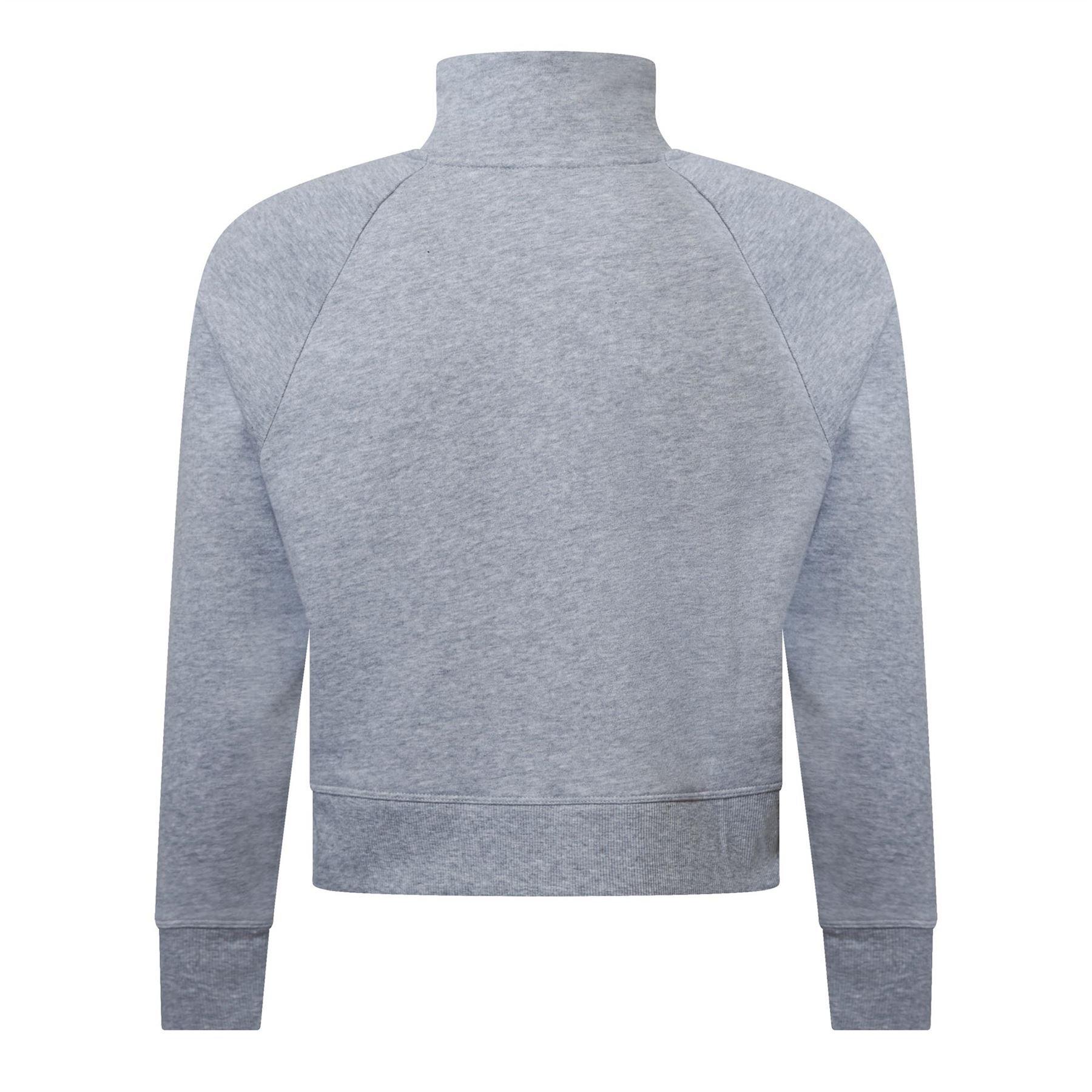 Grey - DKNY - Half Zip Logo Pullover Sweatshirt - 2