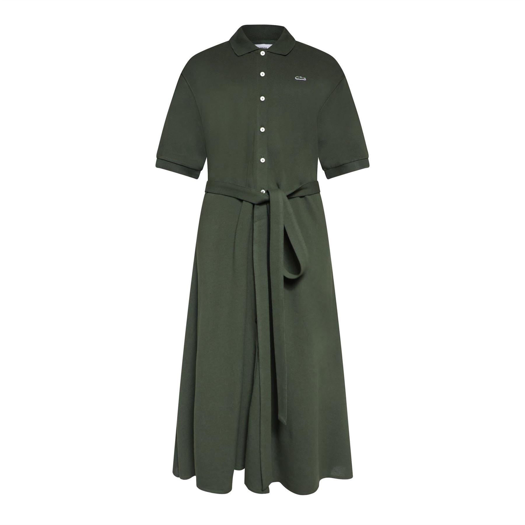 Green - Lacoste - Pique Belted Polo Dress - 1