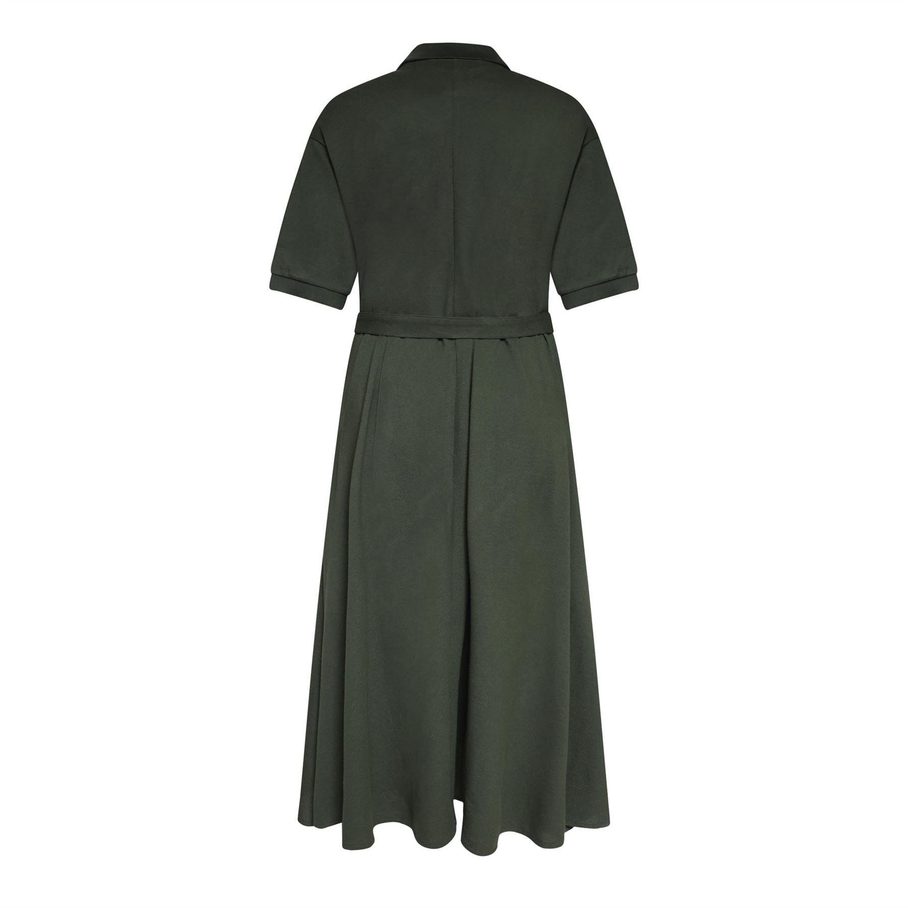 Green - Lacoste - Pique Belted Polo Dress - 2