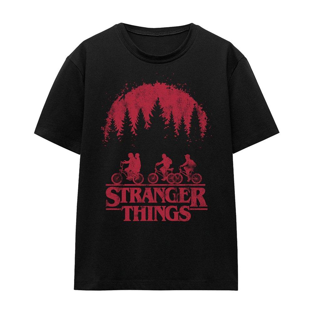 Black - Stranger Things - Stranger Things Bikes T Shirt Black - 4