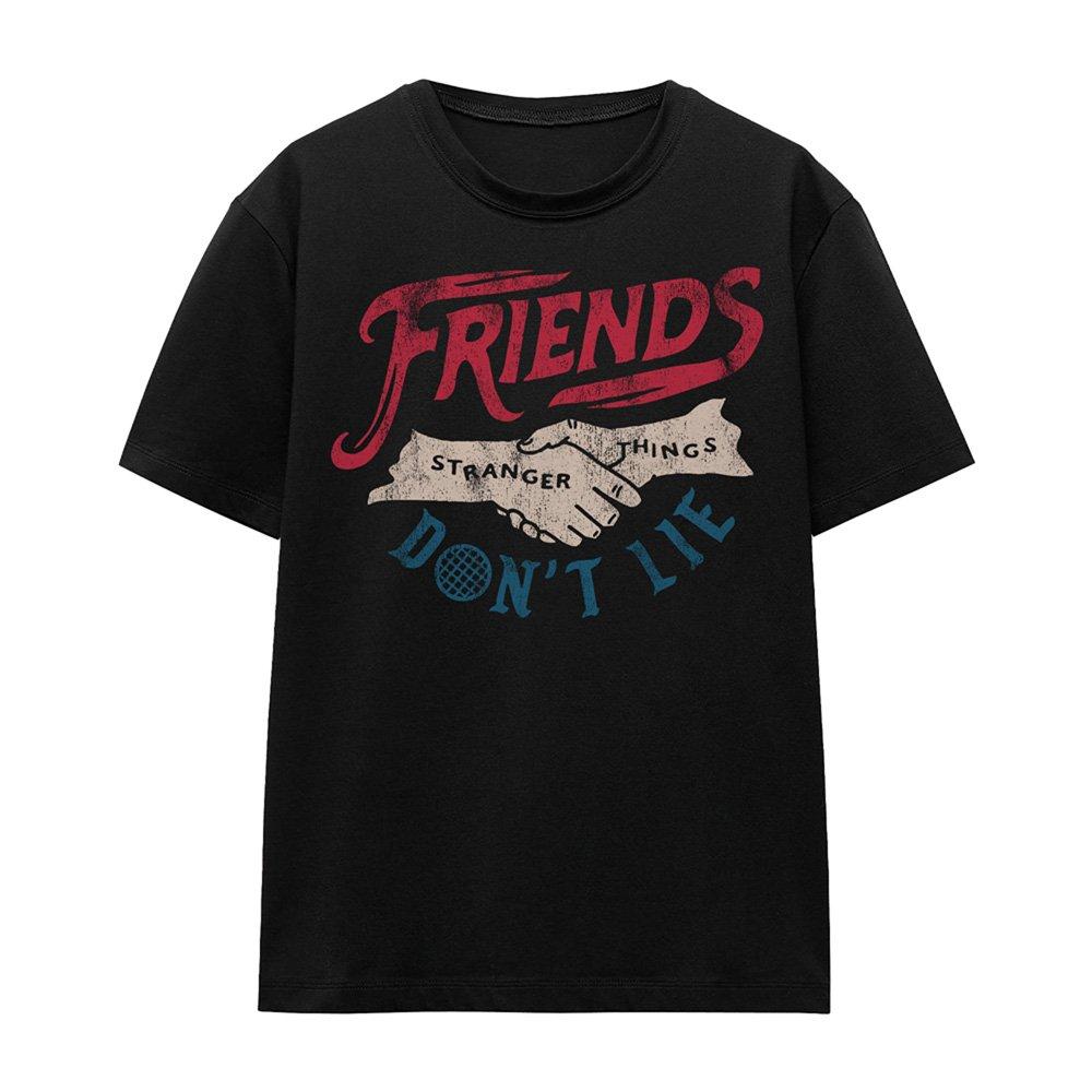 Black - Stranger Things - Stranger Things Friends DonT Lie T Shirt Black - 4