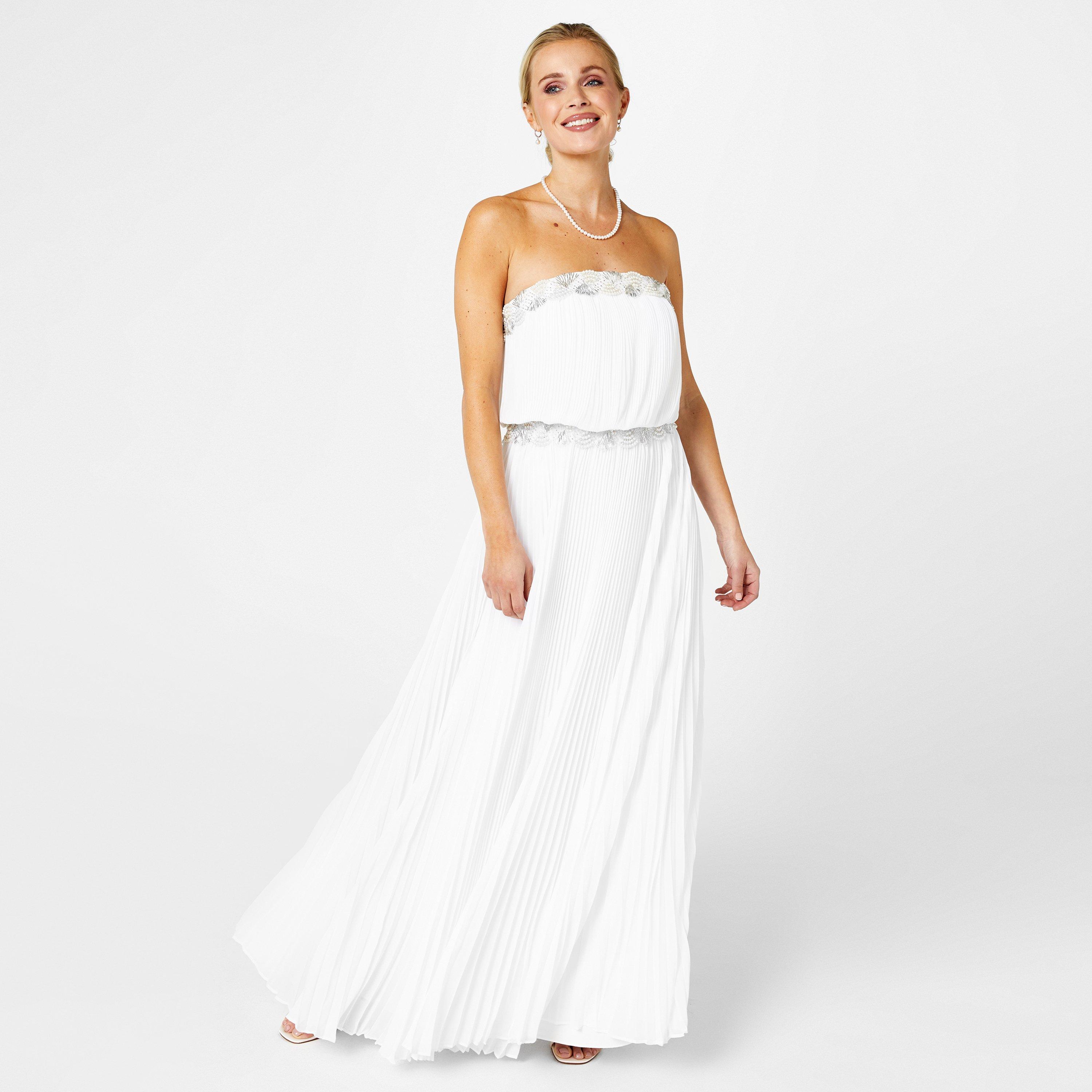 White - Biba - Pleated Wedding Dress - 4