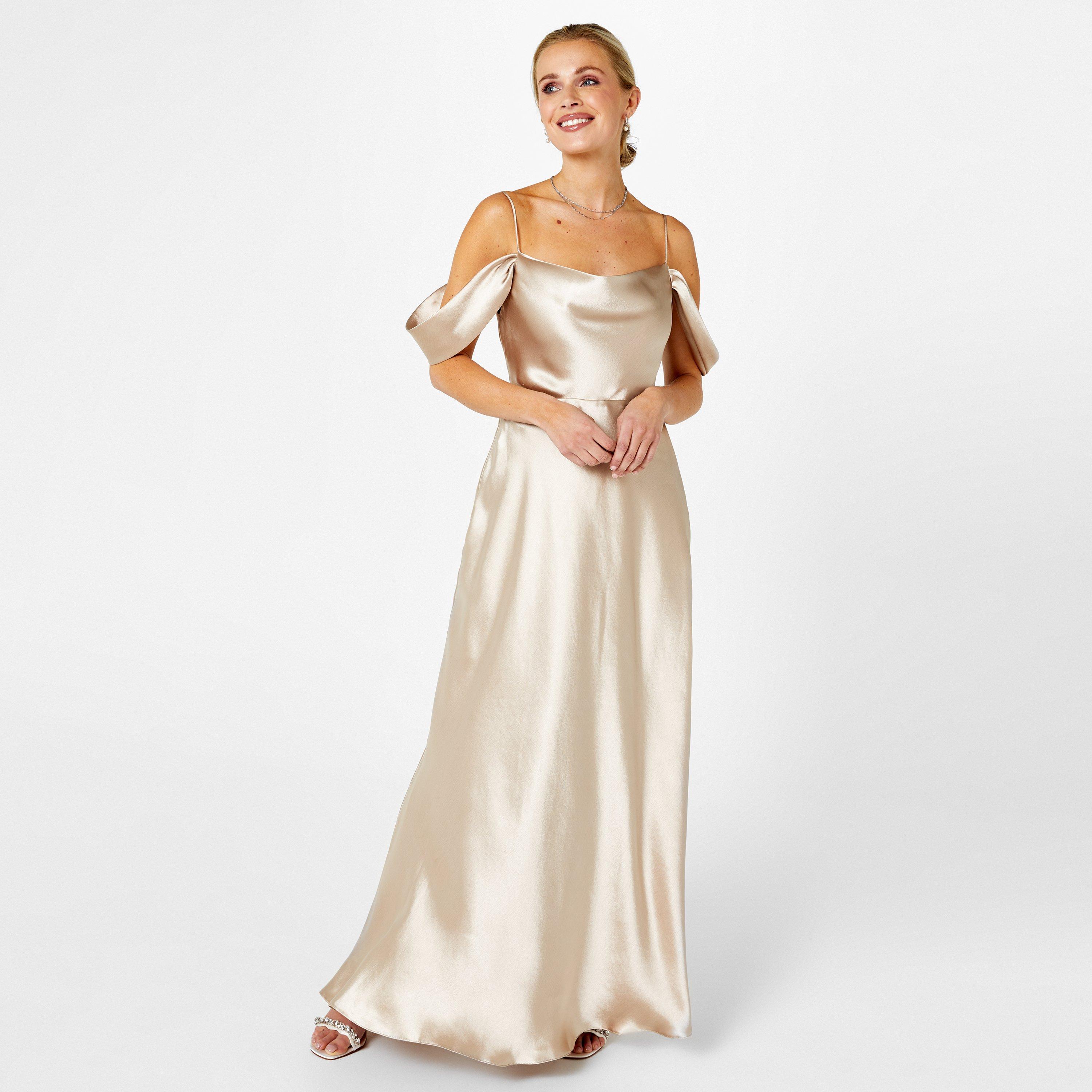 Oyster - Biba - Strappy Satin Dress - 4