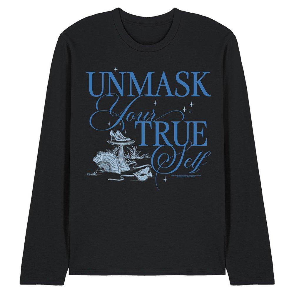 Bridgerton Men's Unmask Your True Self Long Sleeve T-Shi - Black - XL