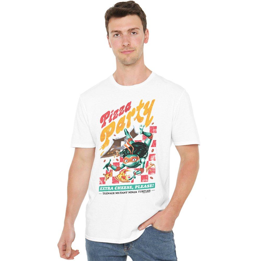 White - Teenage Mutant Ninja Turtles - Tmnt: Mutant Mayhem Mikey Pizza Party T Shirt Whi - 1