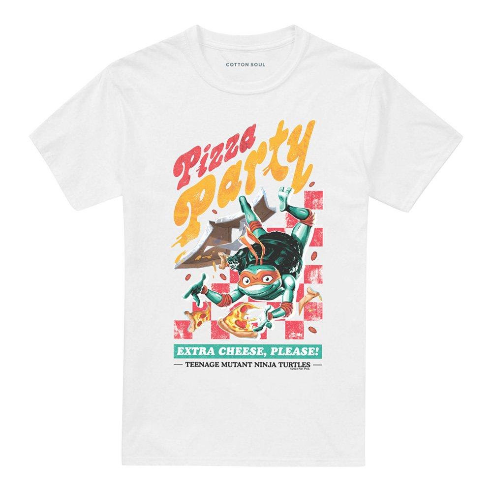 White - Teenage Mutant Ninja Turtles - Tmnt: Mutant Mayhem Mikey Pizza Party T Shirt Whi - 4