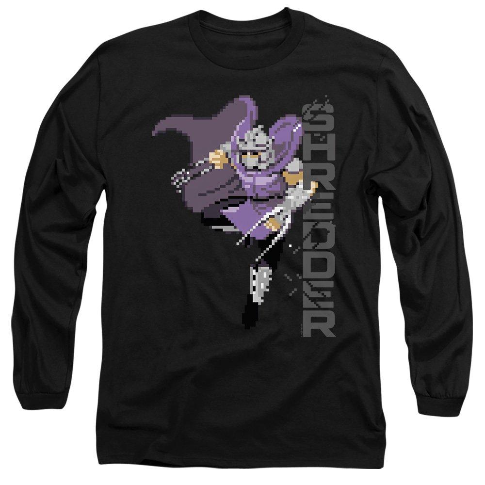 Black - Teenage Mutant Ninja Turtles - Tmnt Retro Arcade Shredder Long Sleeve T-Shirt Bl - 1